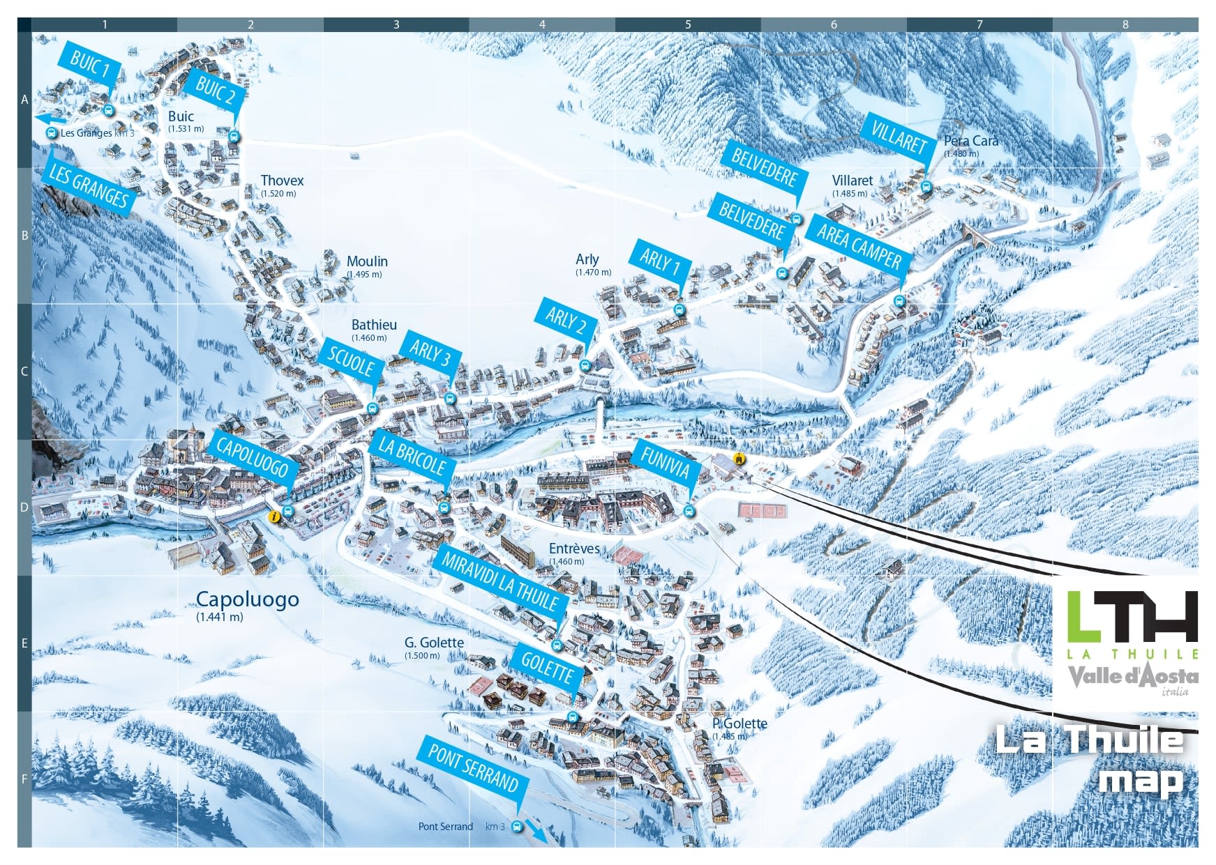 La Thuile map