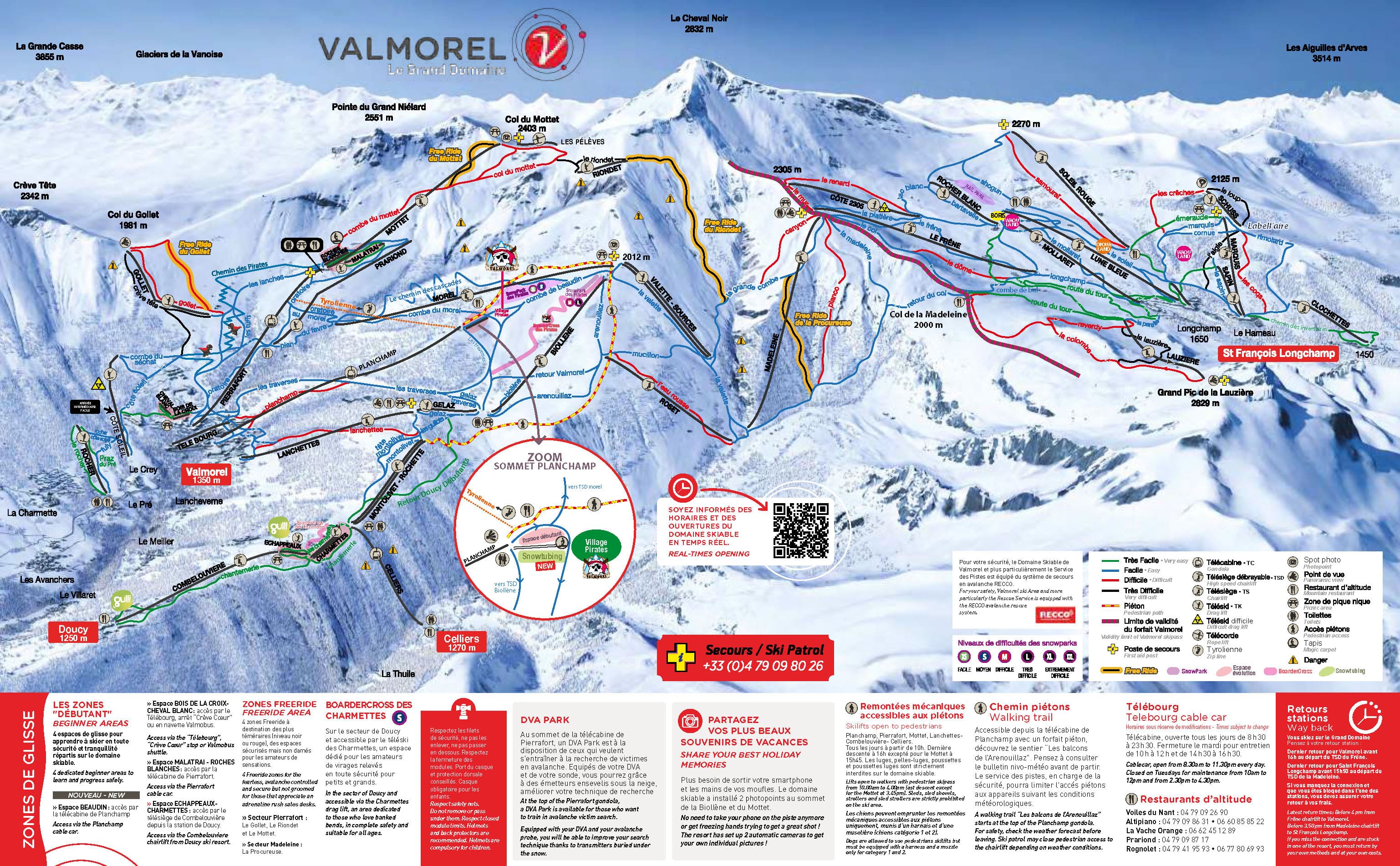 Valmorel piste map