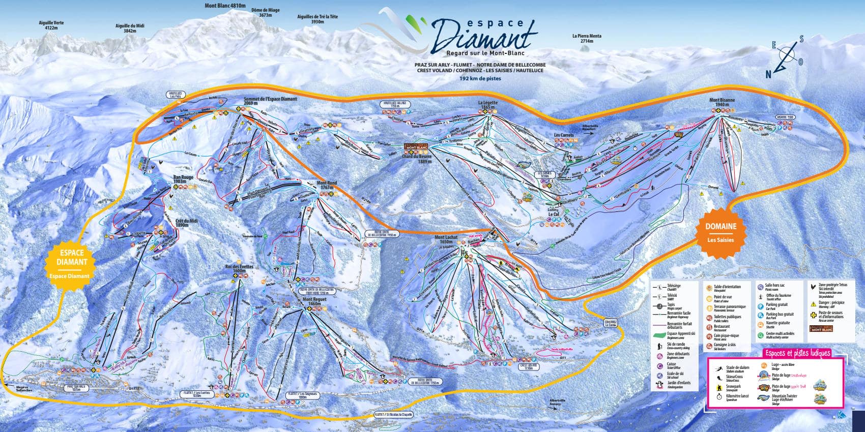 Les Saisies ski resort piste map
