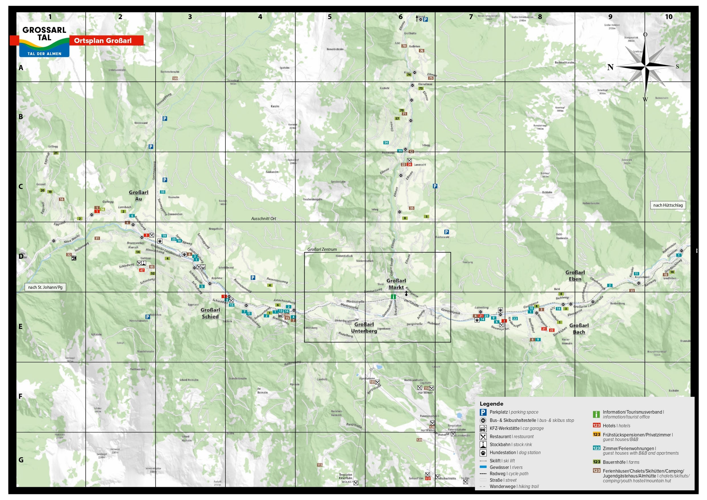 Grossarl map Grossarl map