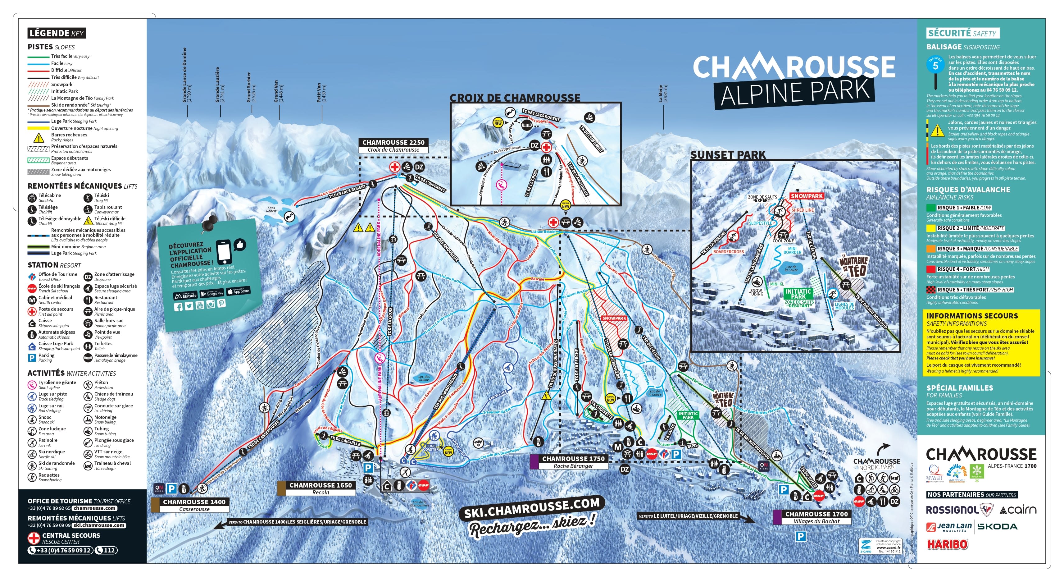 Chamrousse ski resort piste map