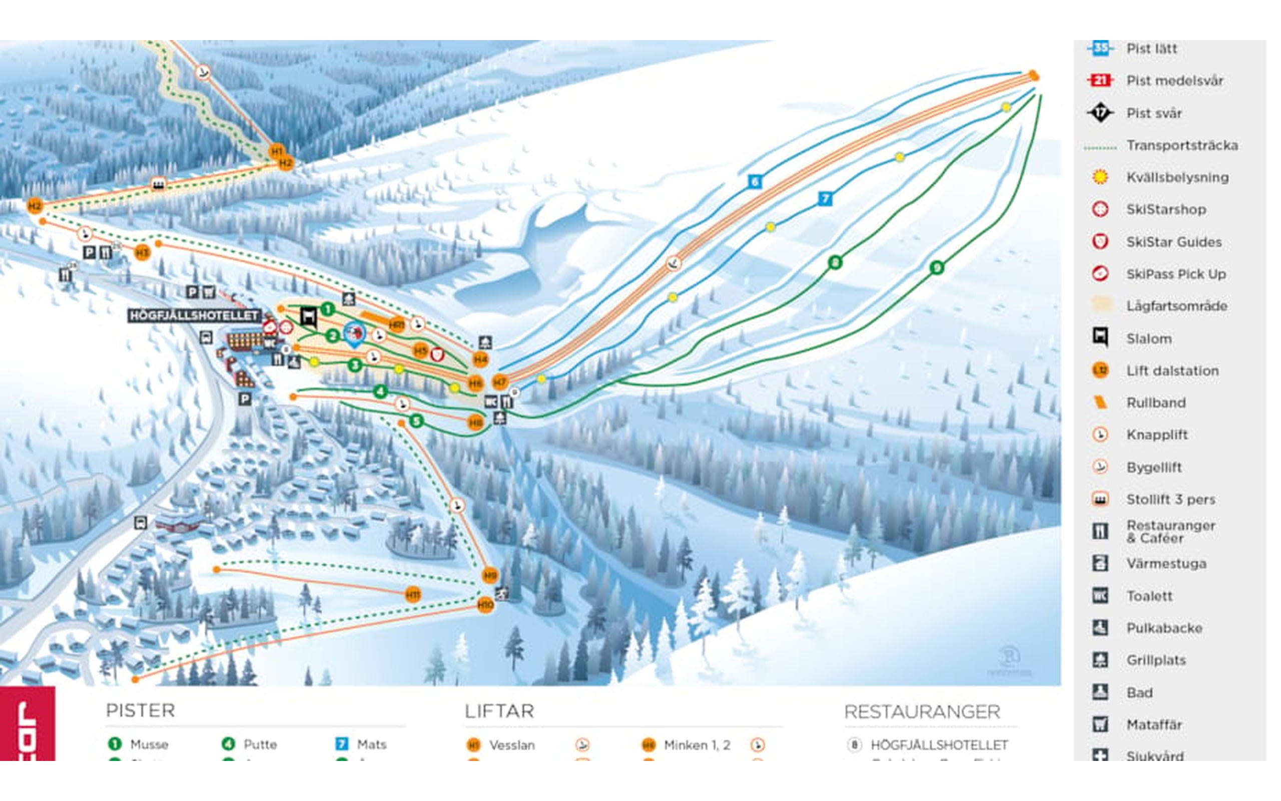 Sälen Högfjället ski resort piste map