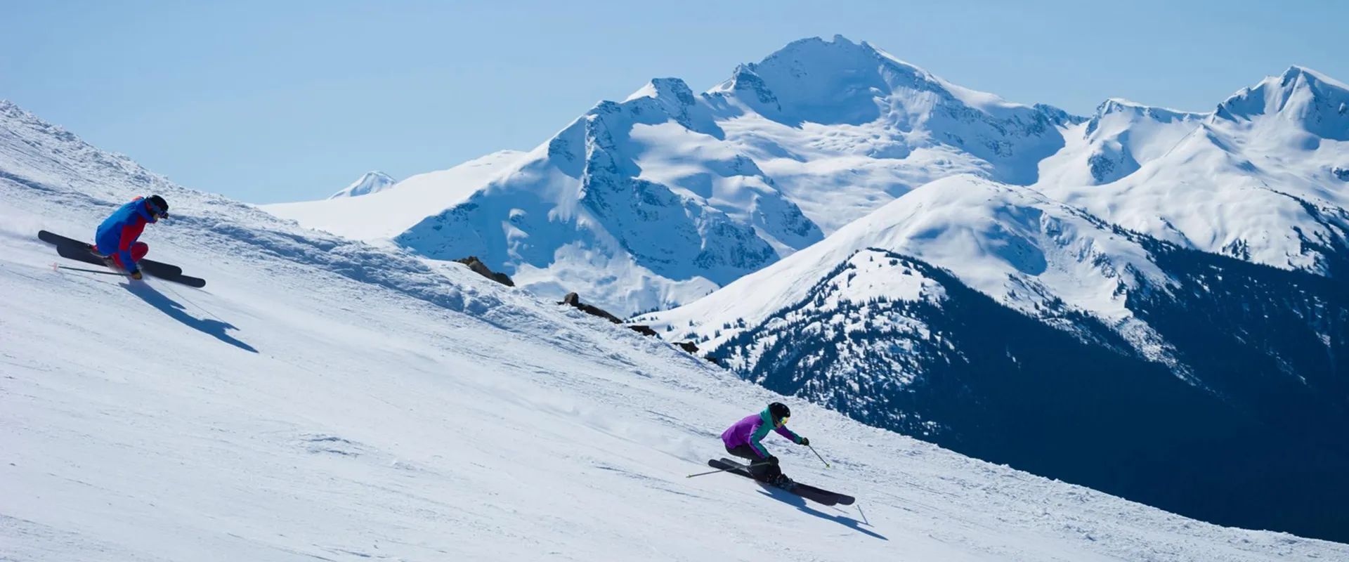 Skiers on a short three to five day ski break