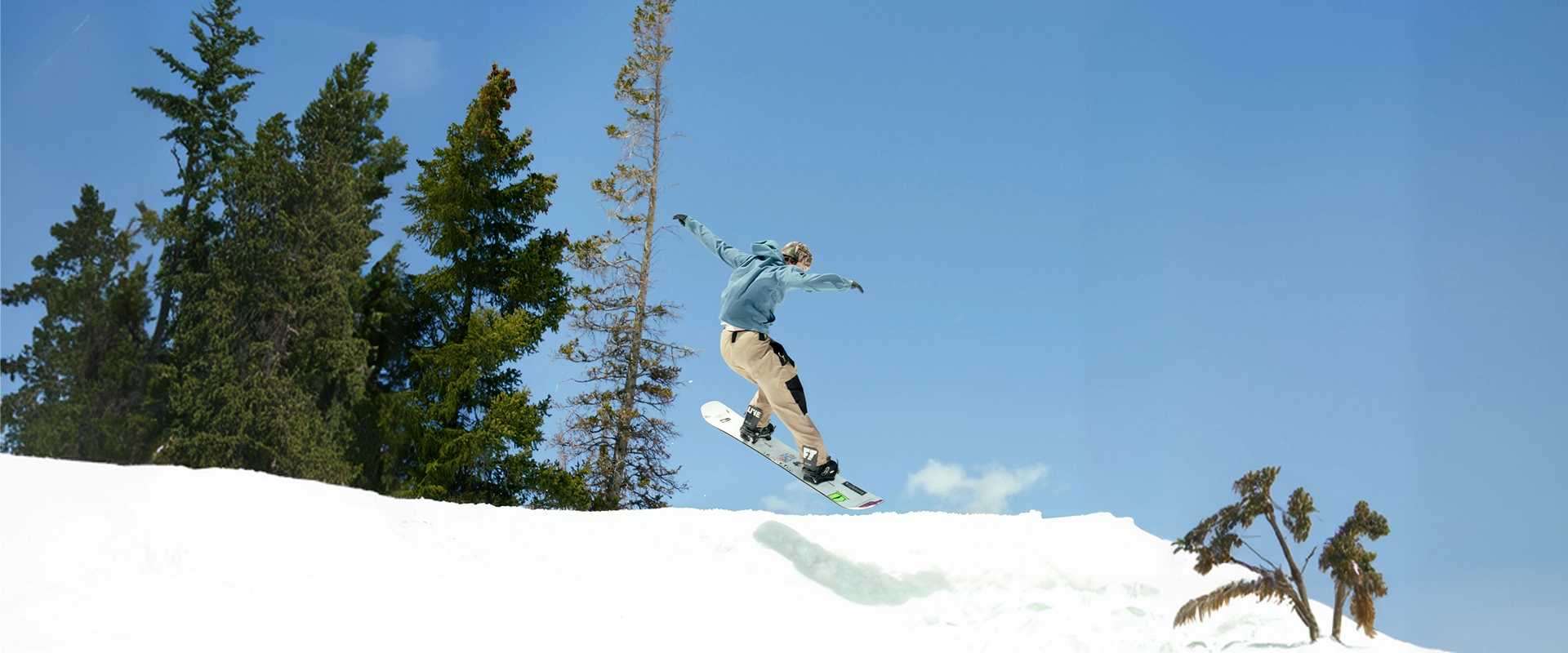 Spring snow conditions for skiing in March