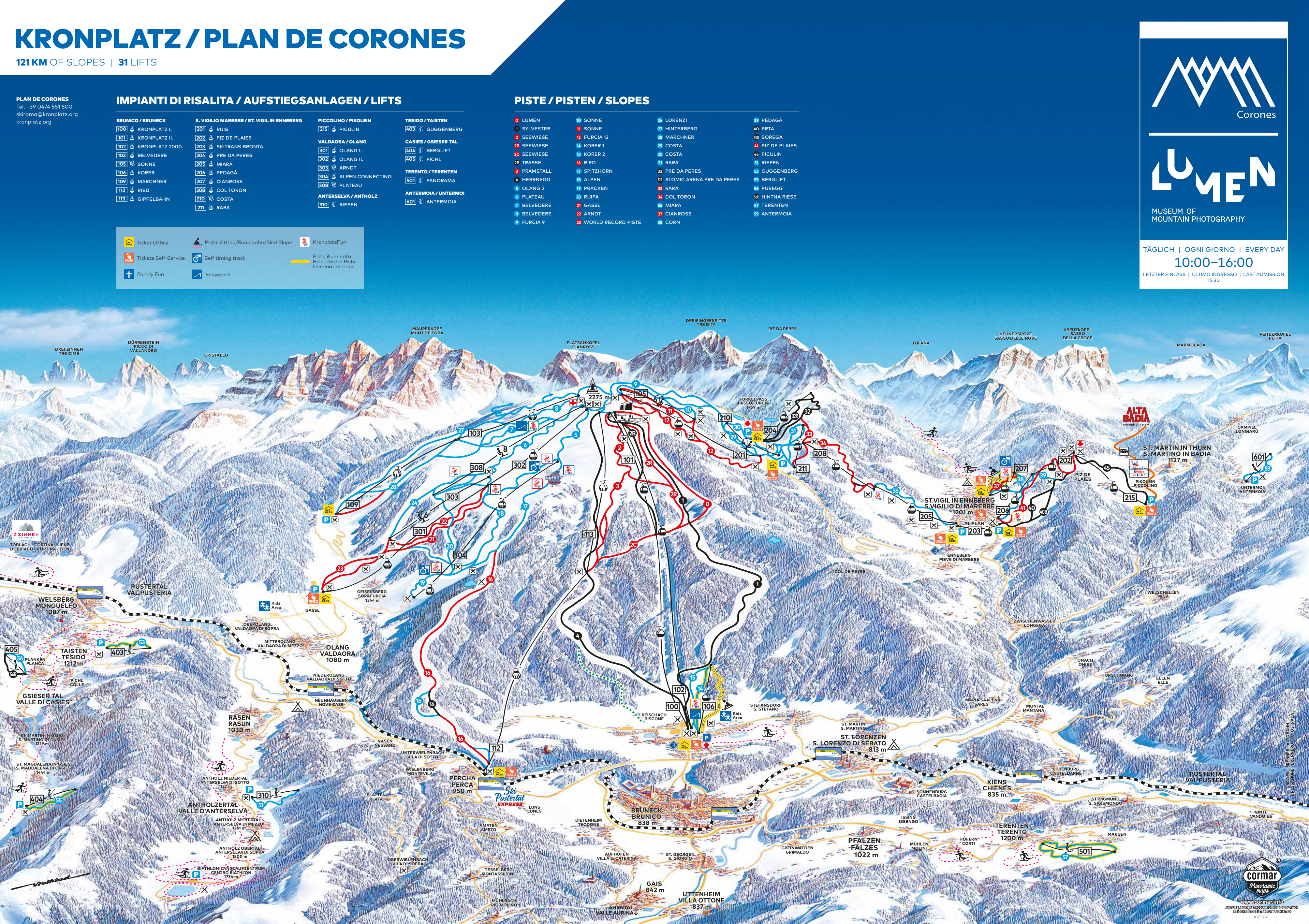 Kronplatz piste map Kronplatz piste map