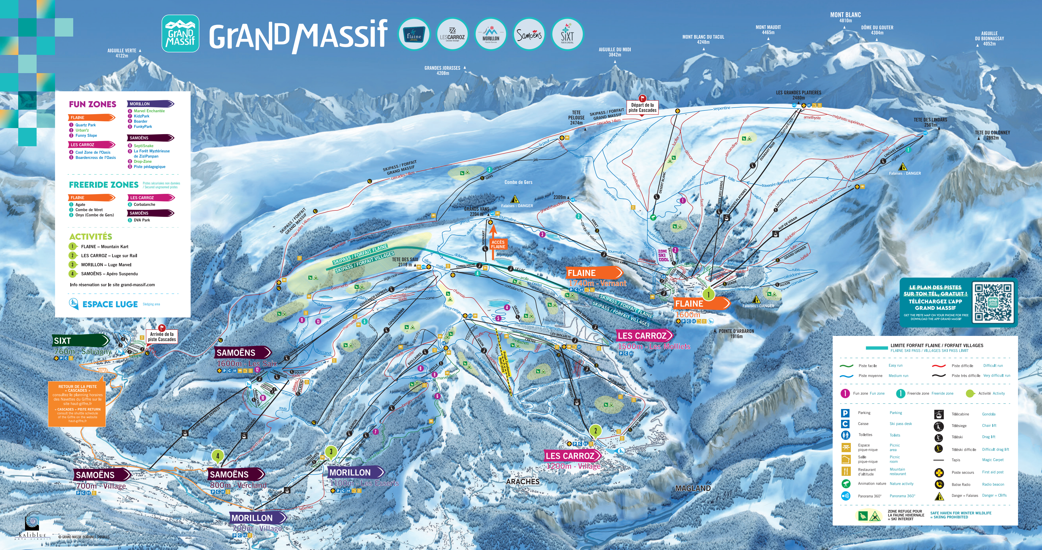 Morillon piste map