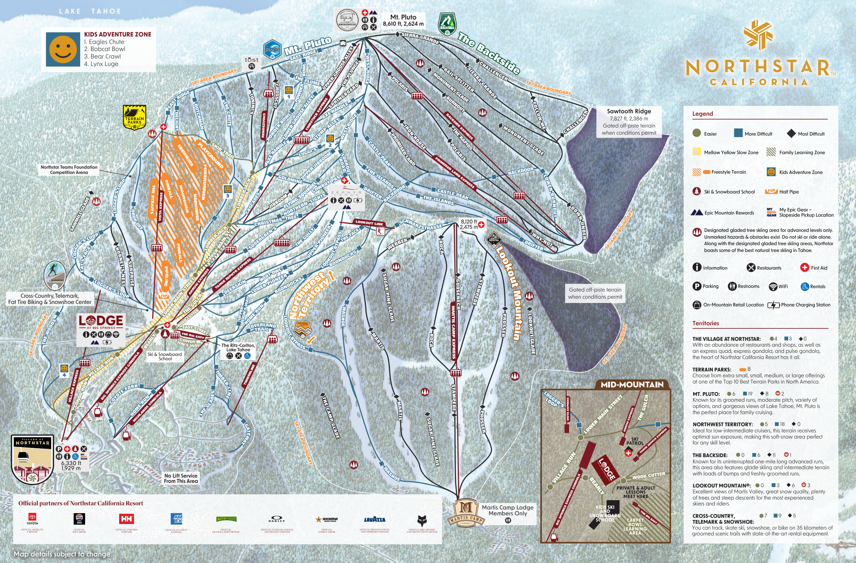 Northstar piste map