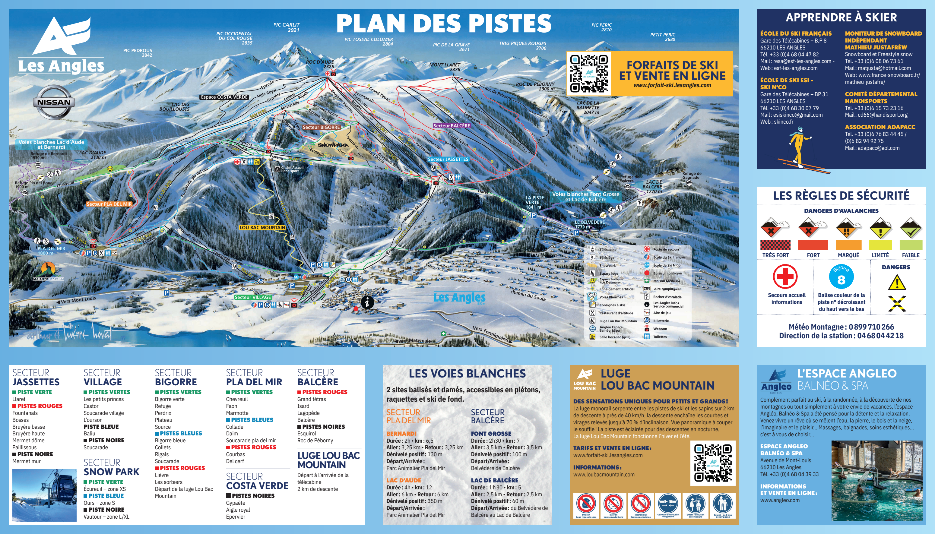 Les Angles piste map