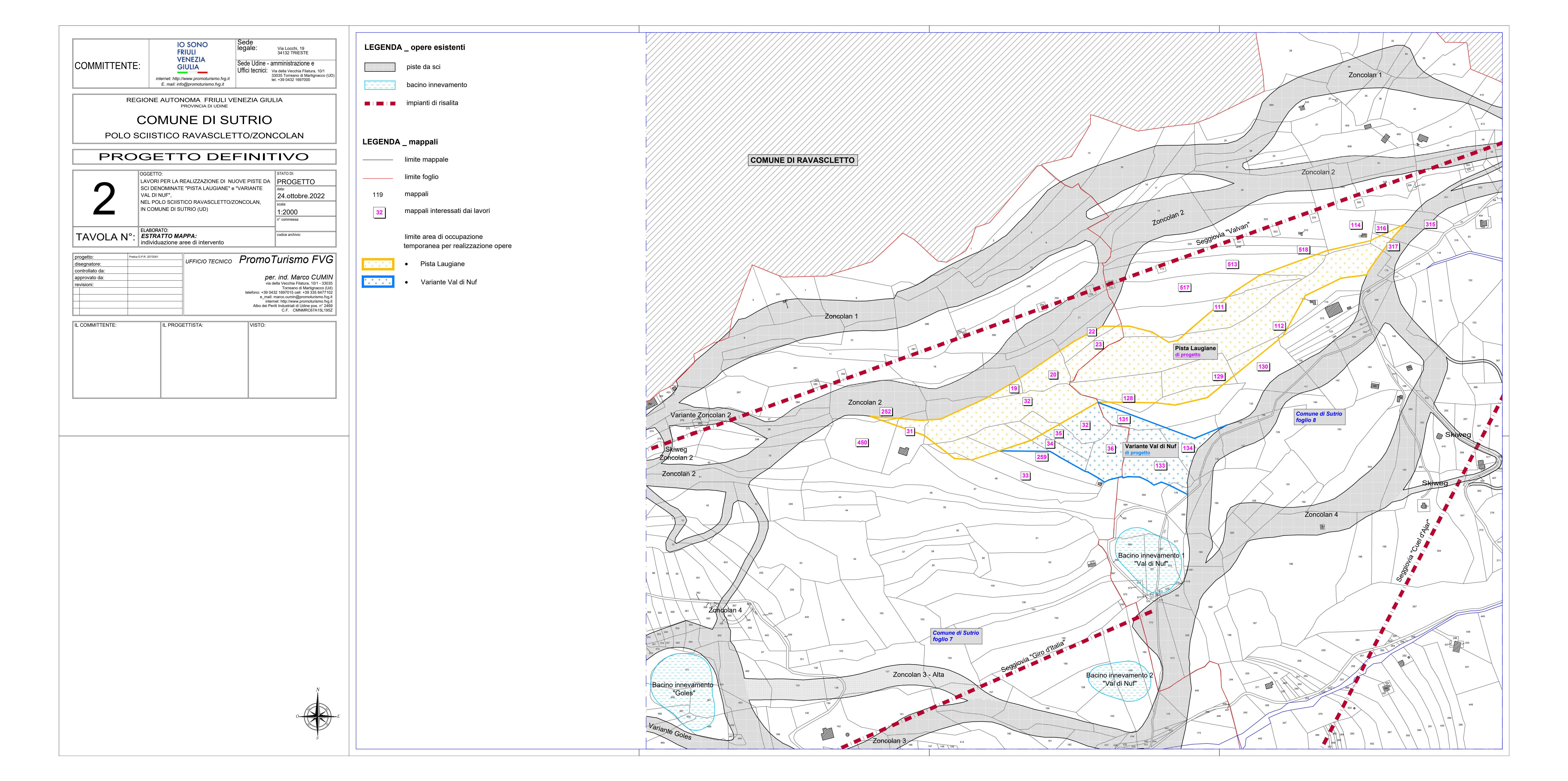 Ravascletto - Zoncolan piste map