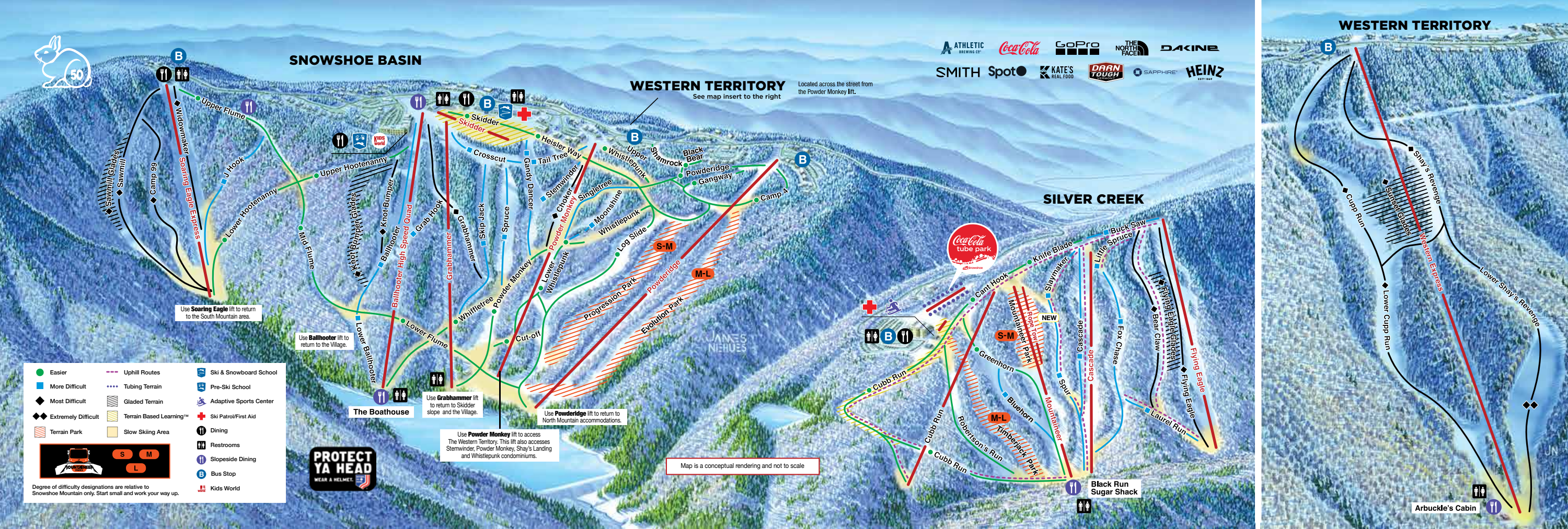 Snowshoe Mountain piste map