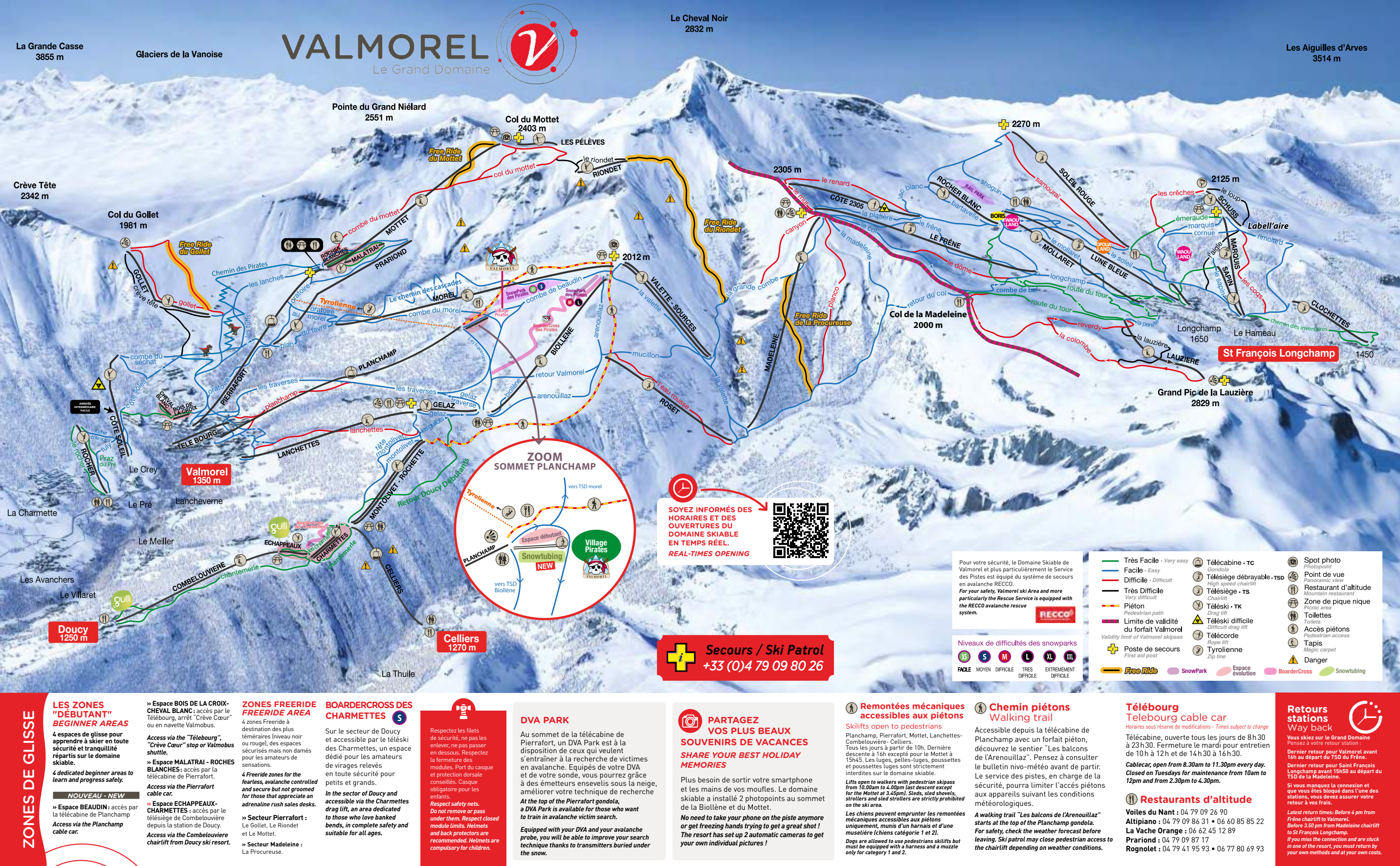 St François Longchamp piste map