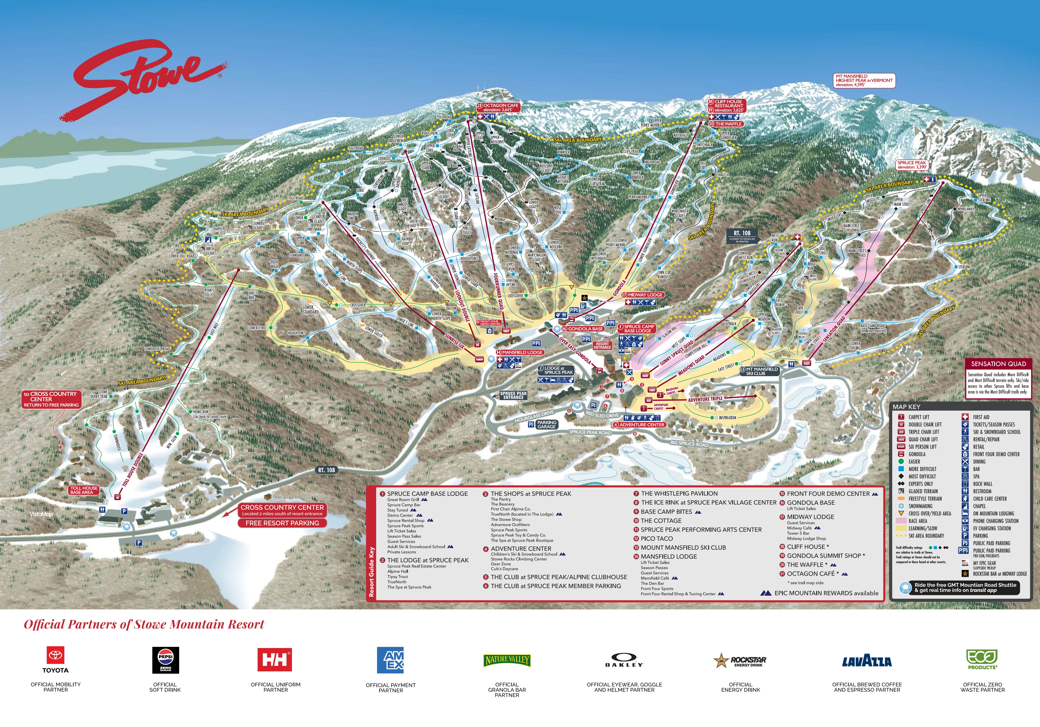 Stowe piste map