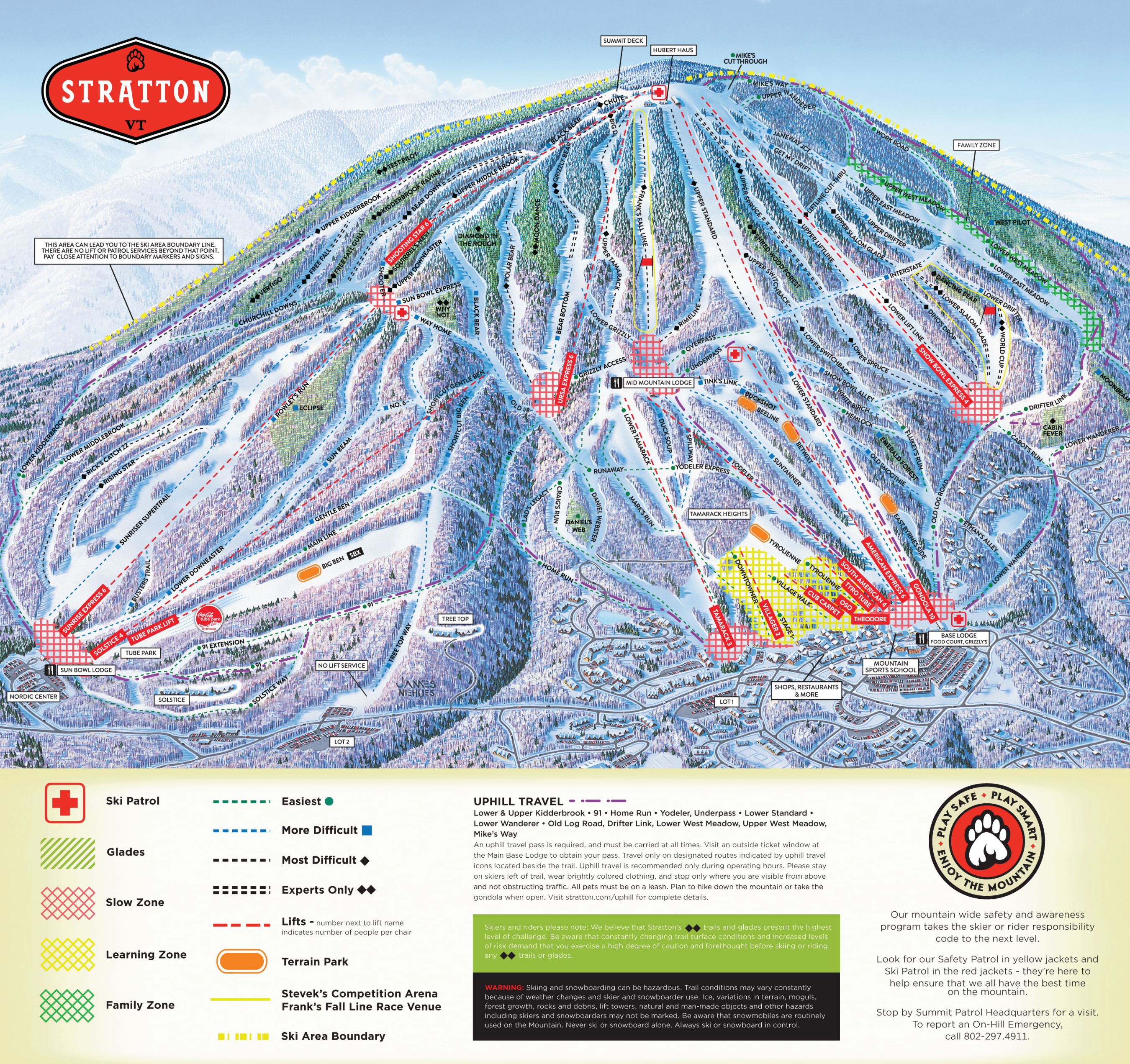 Stratton Mountain Resort piste map