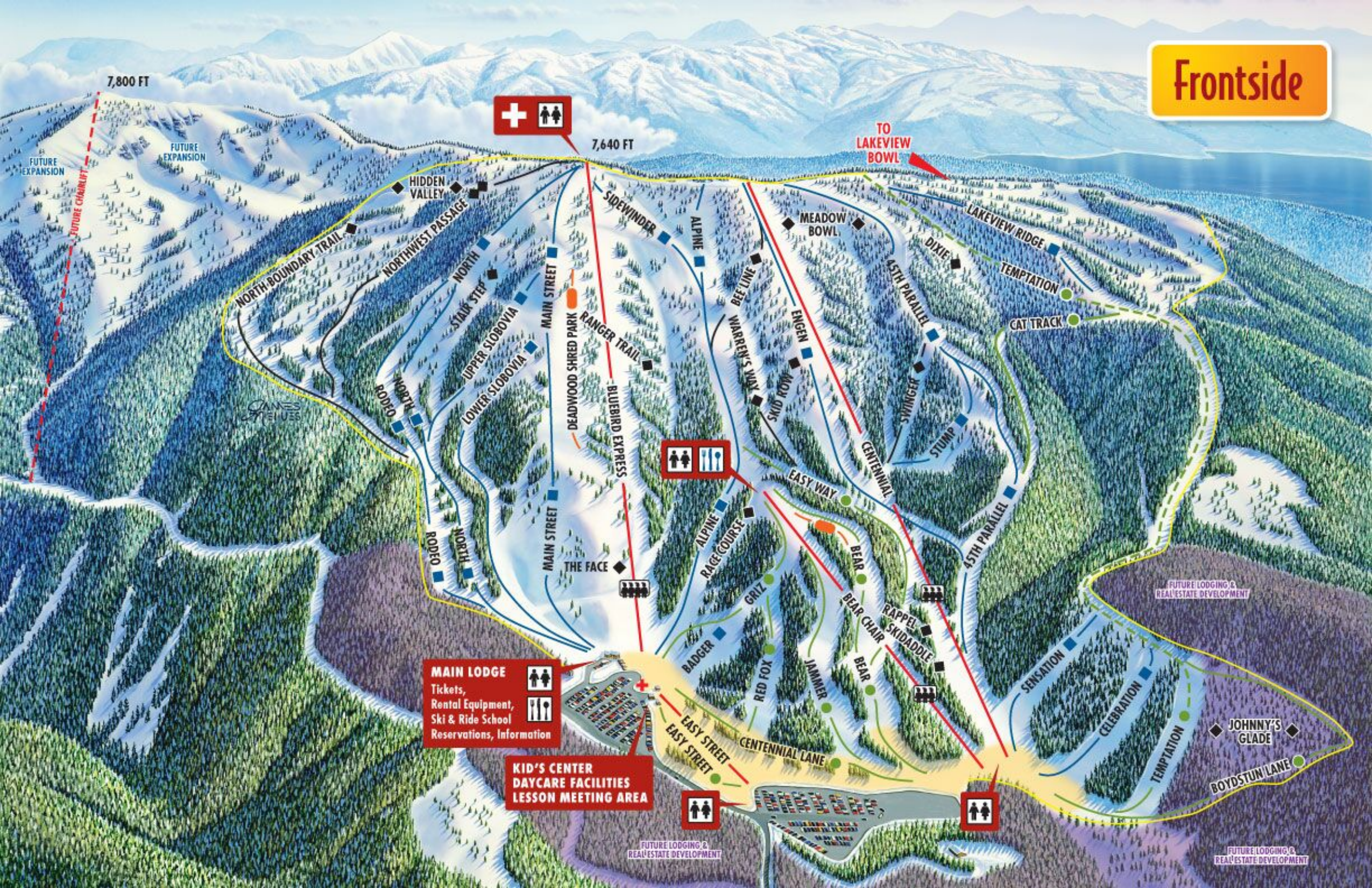 Brundage Mountain piste map