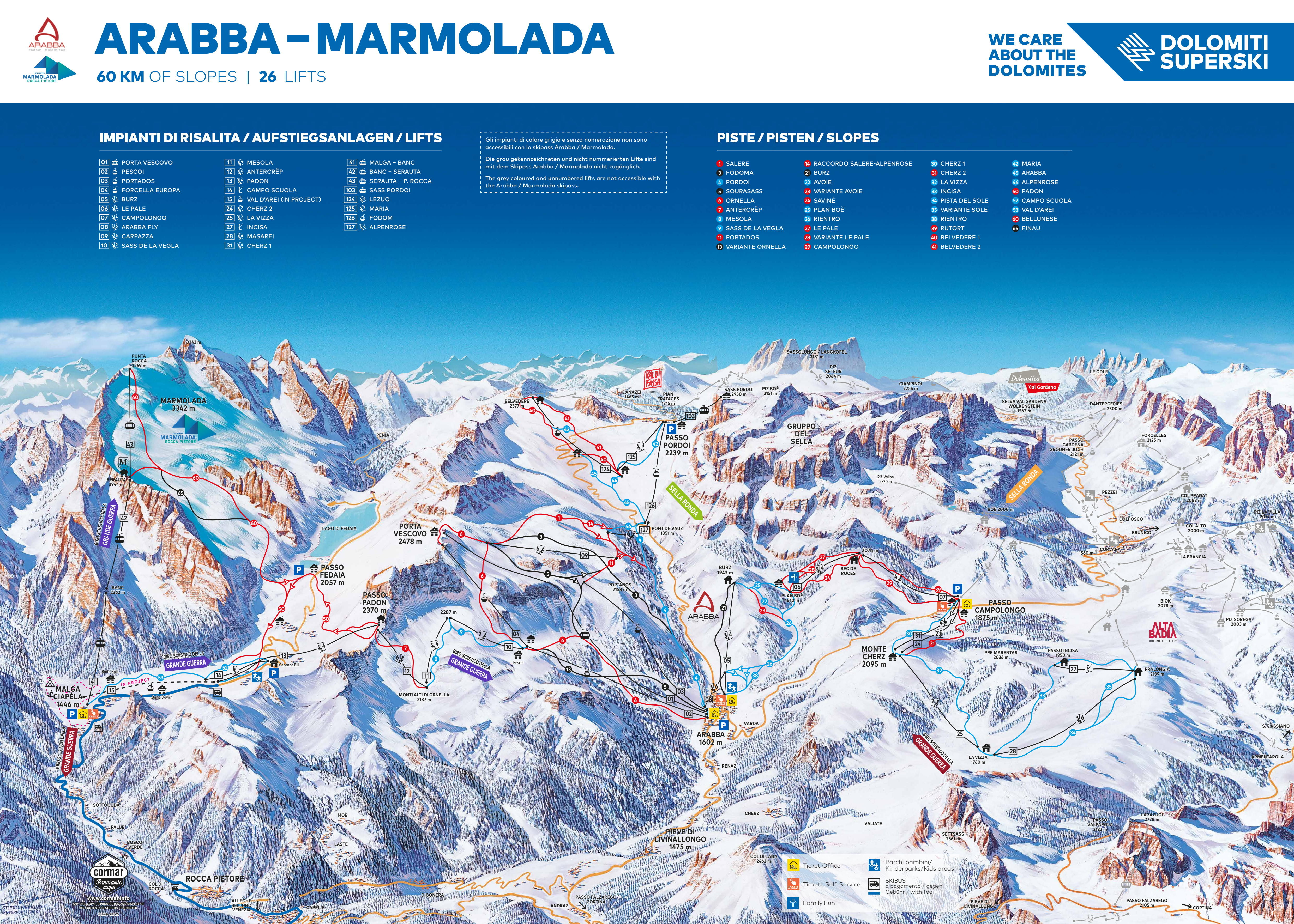 Arabba piste map