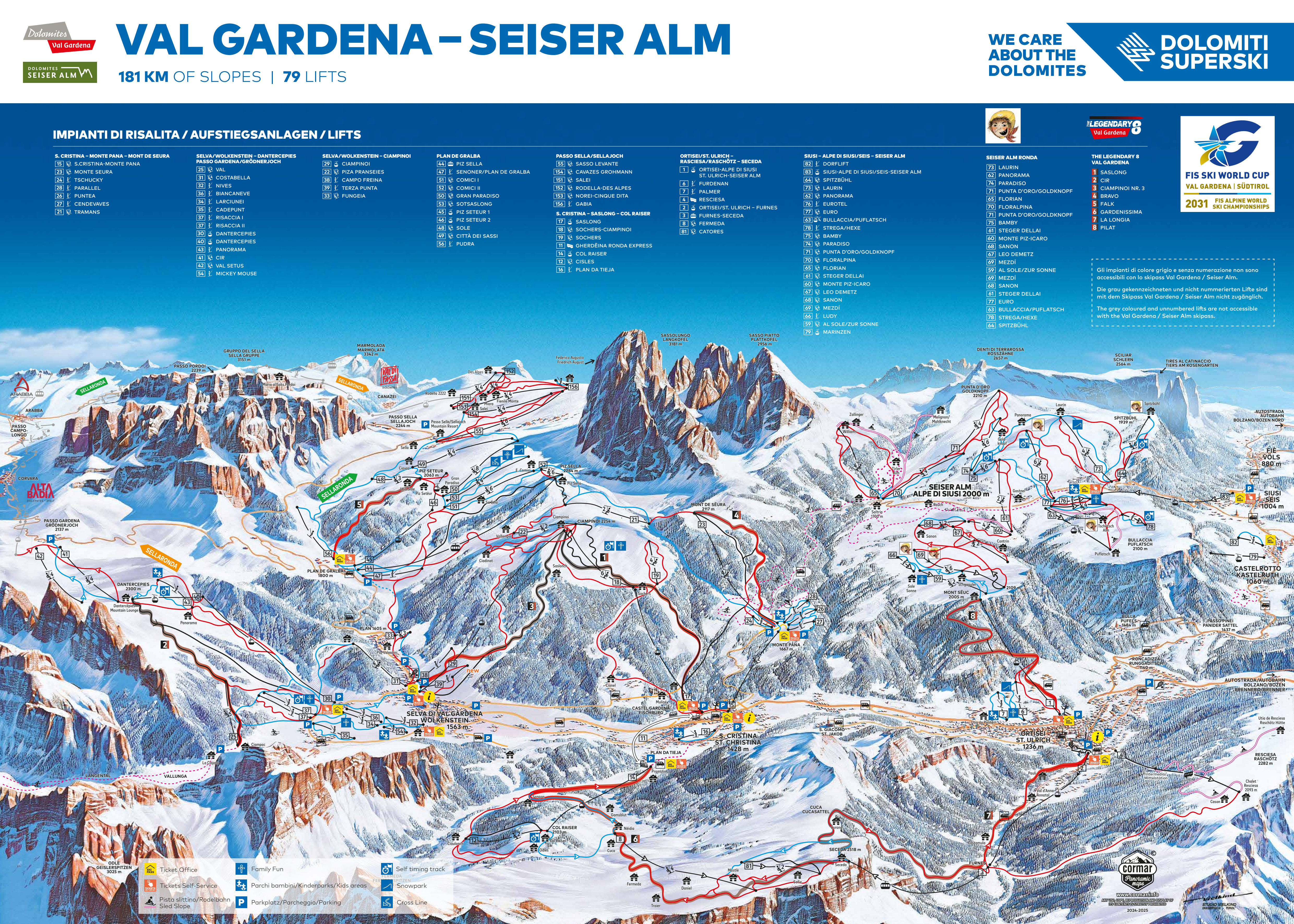 Alpe di Siusi piste map