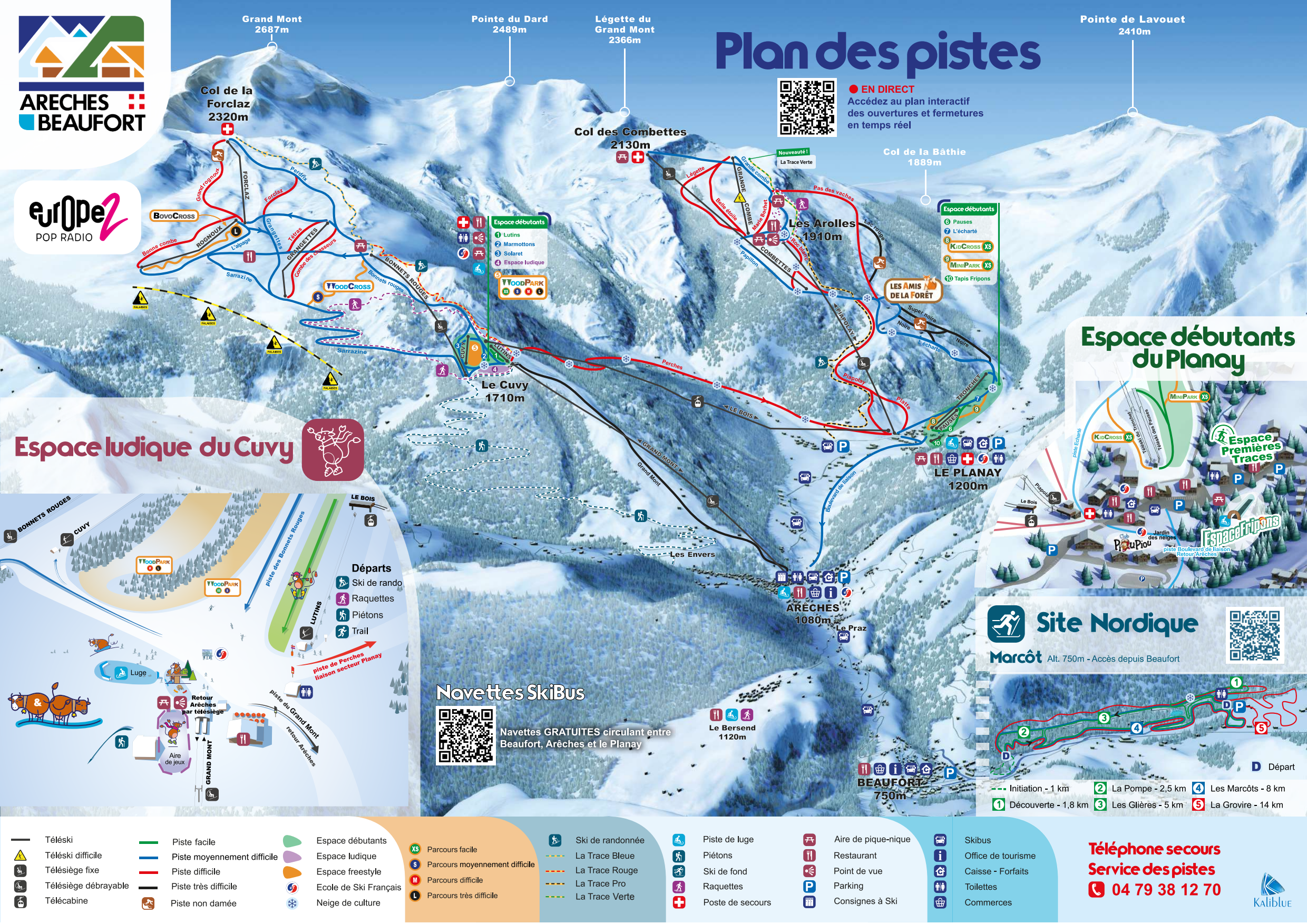 Arêches-Beaufort piste map
