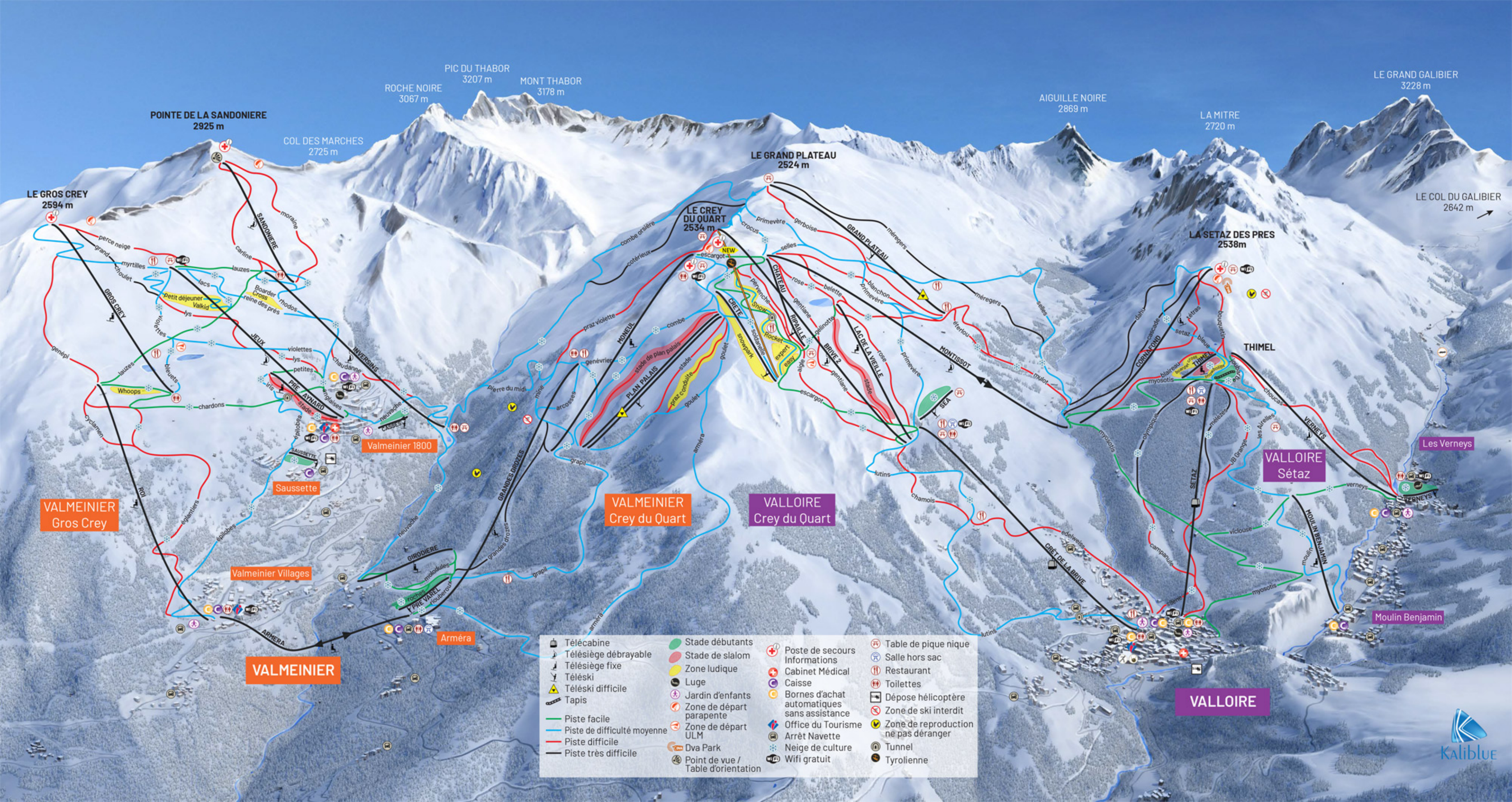 Galibier-Thabor piste map