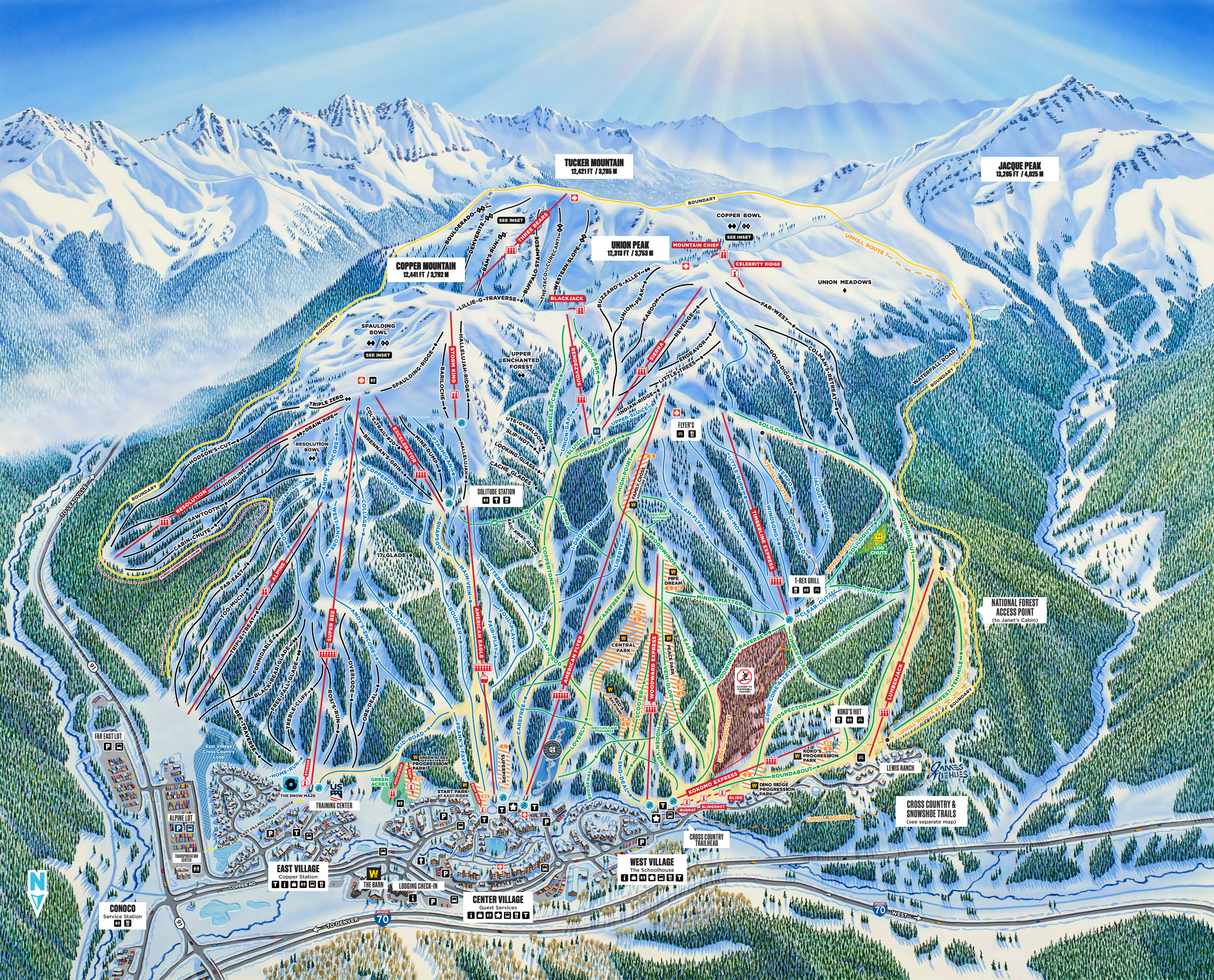 Copper Mountain piste map