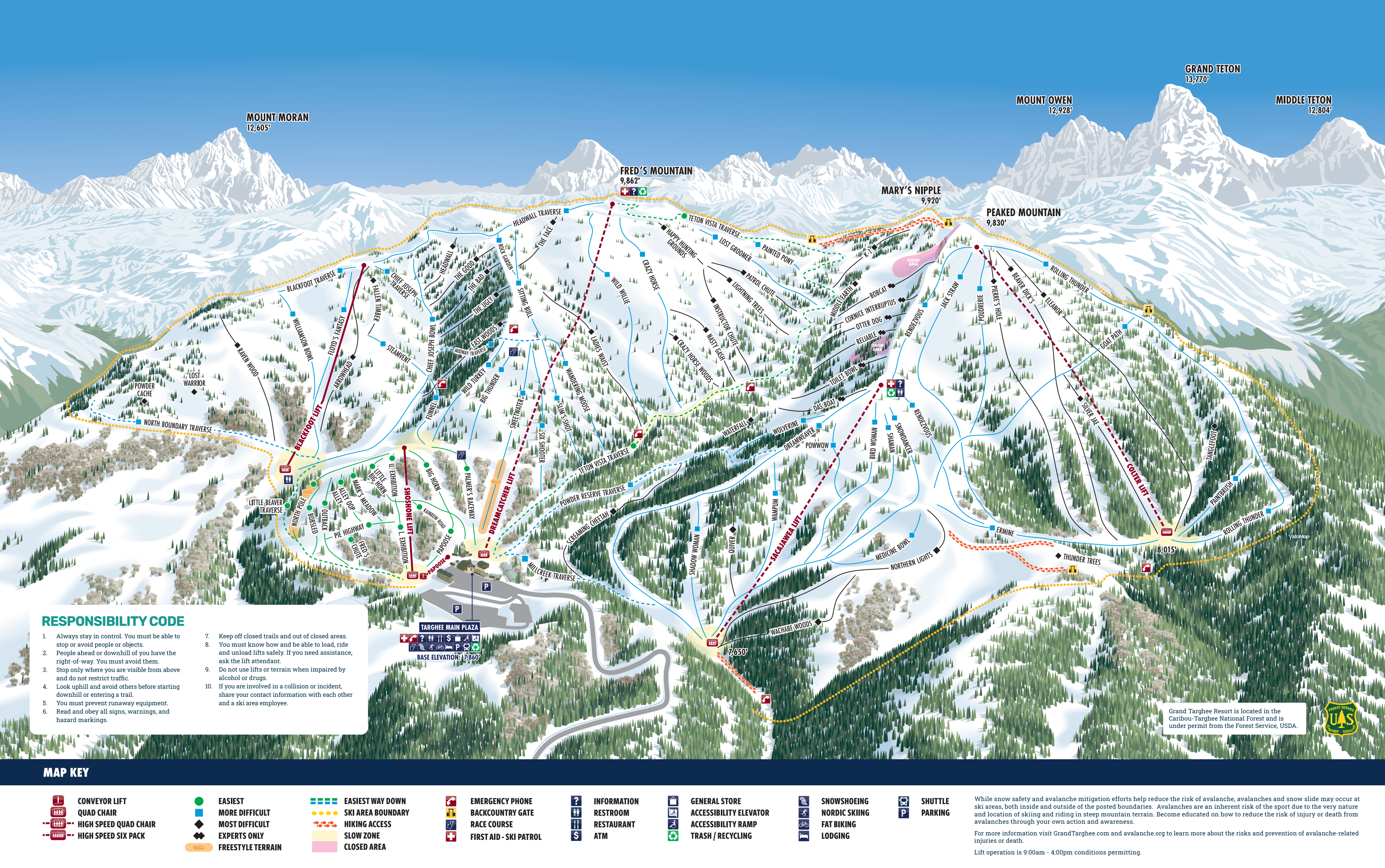 Grand Targhee piste map