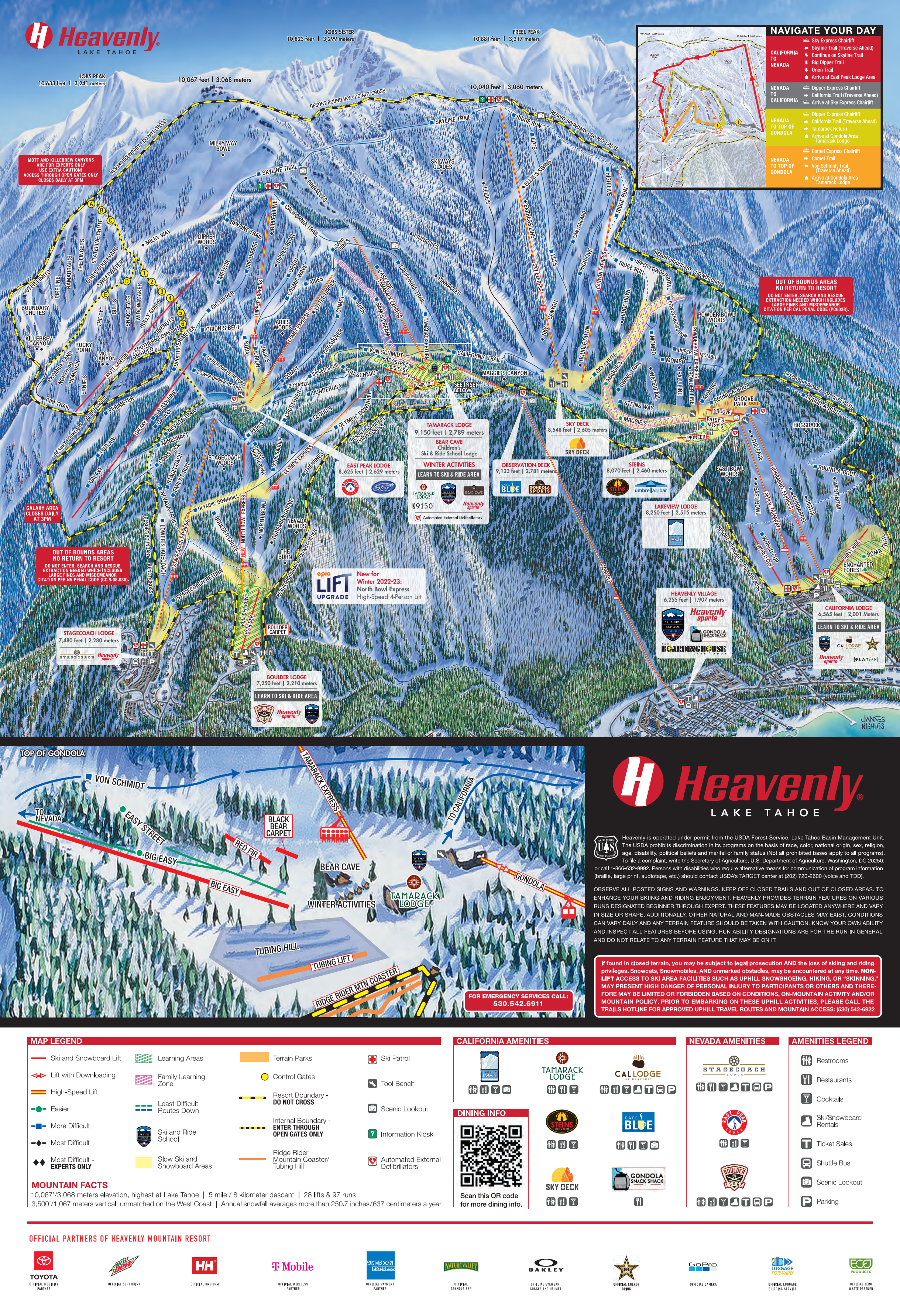 Heavenly piste map