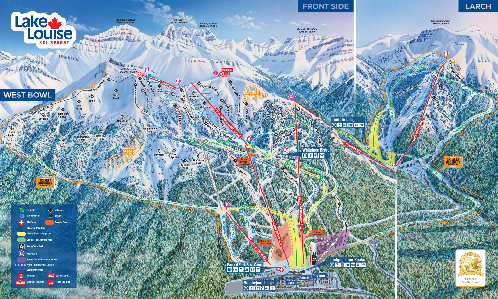 Lake Louise piste map