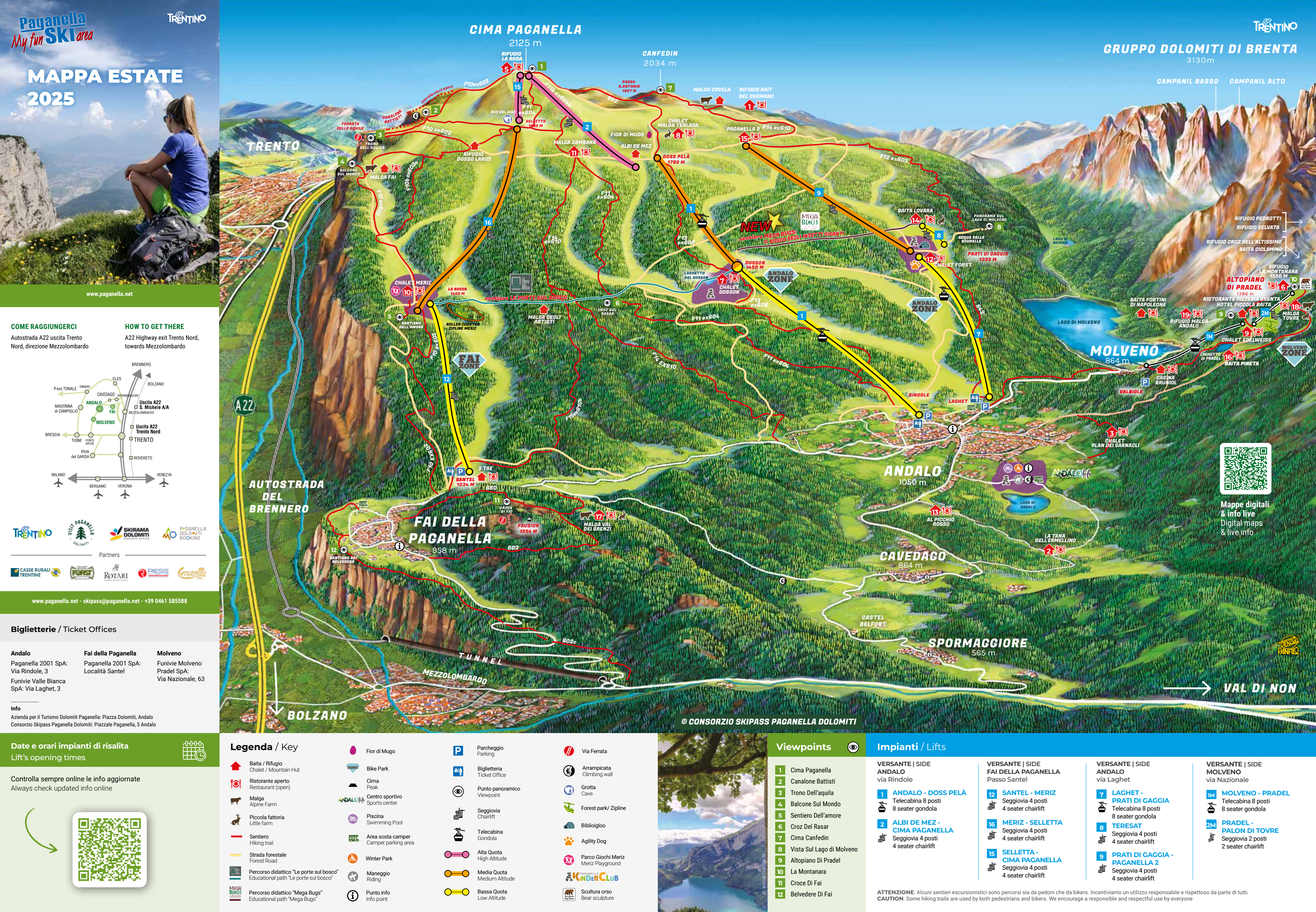 Paganella - Andalo map