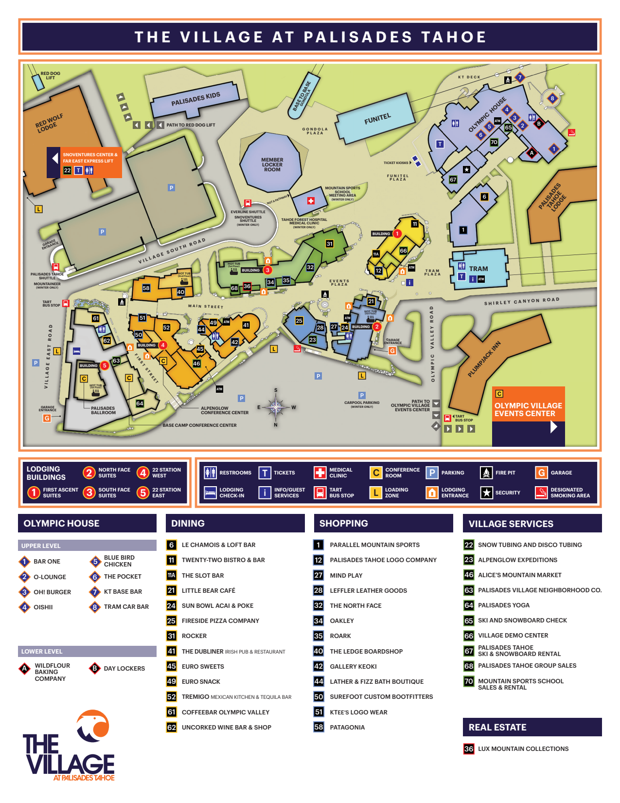 Palisades Tahoe map