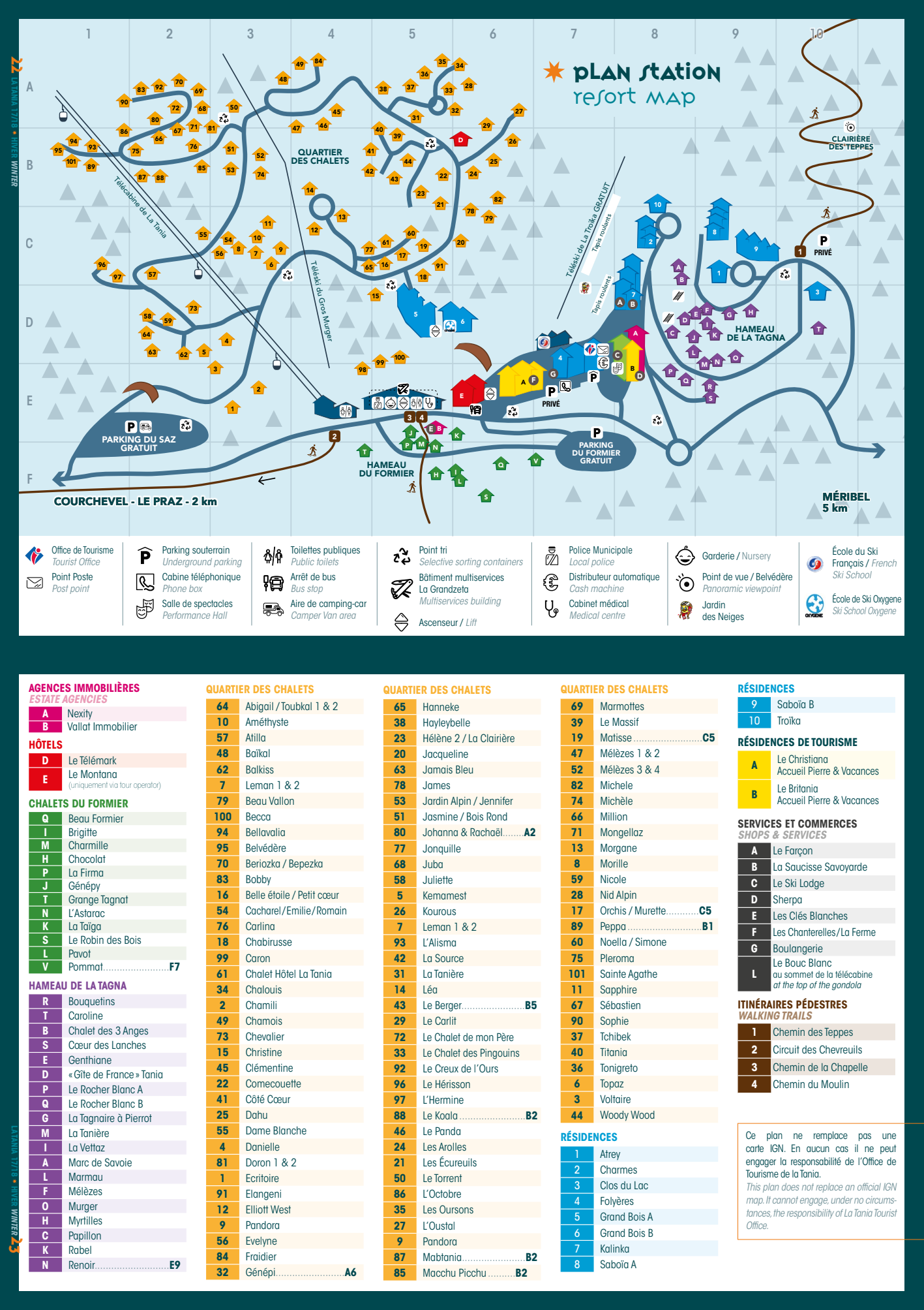 La Tania map