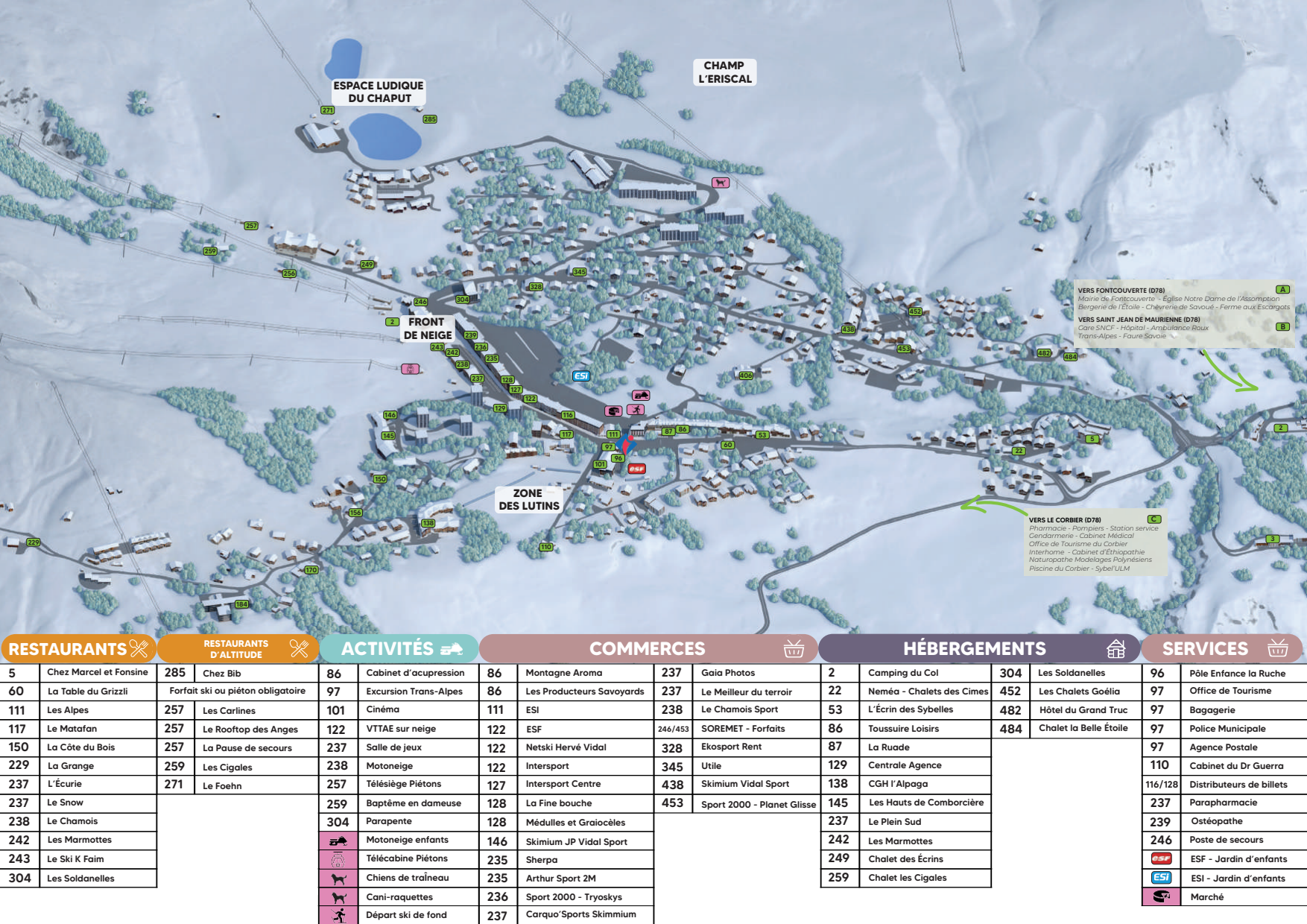 La Toussuire map