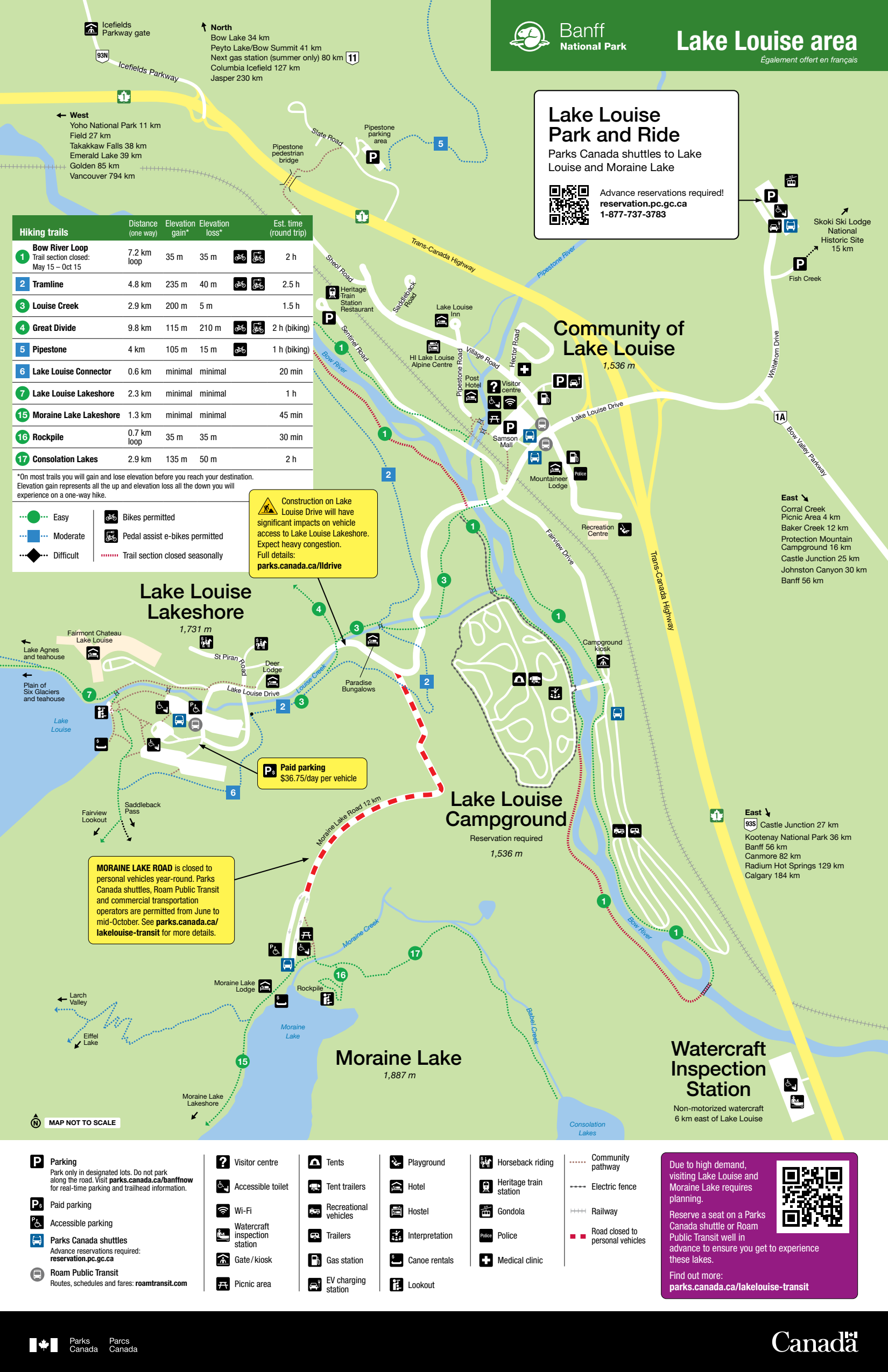 Lake Louise map