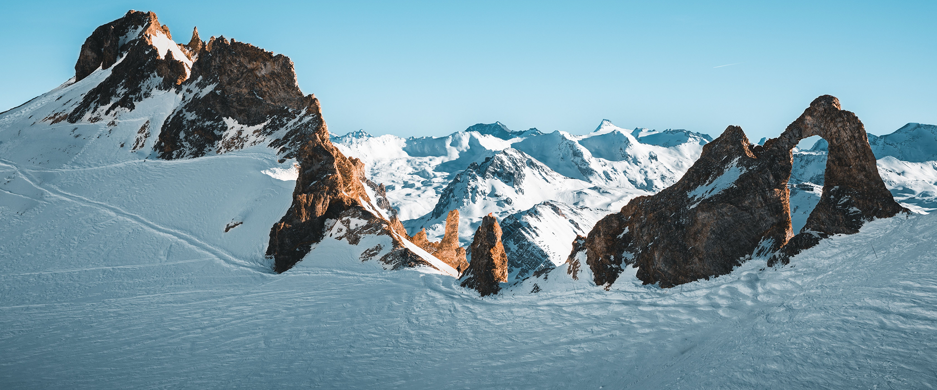 A European ski resort in the Alps