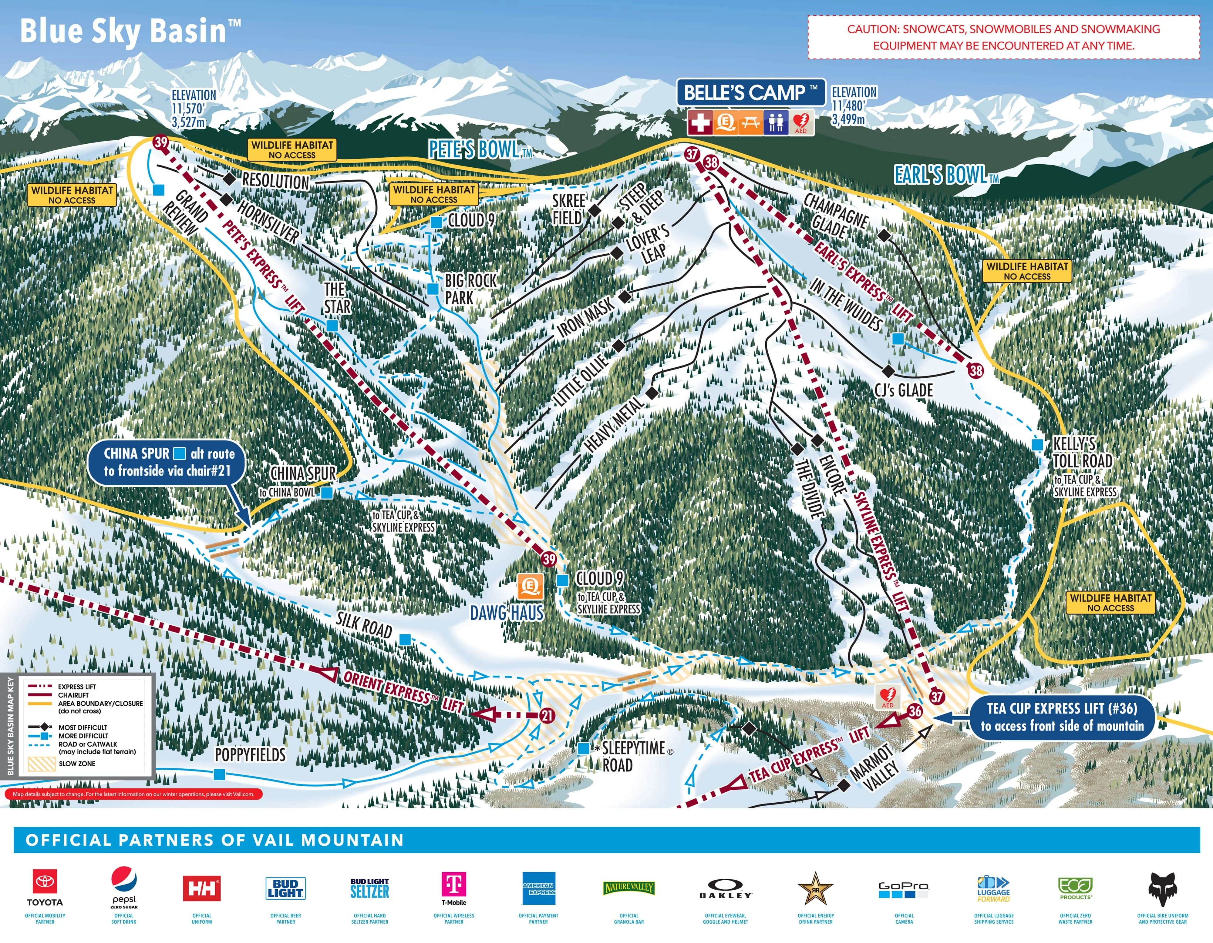 Vail piste map