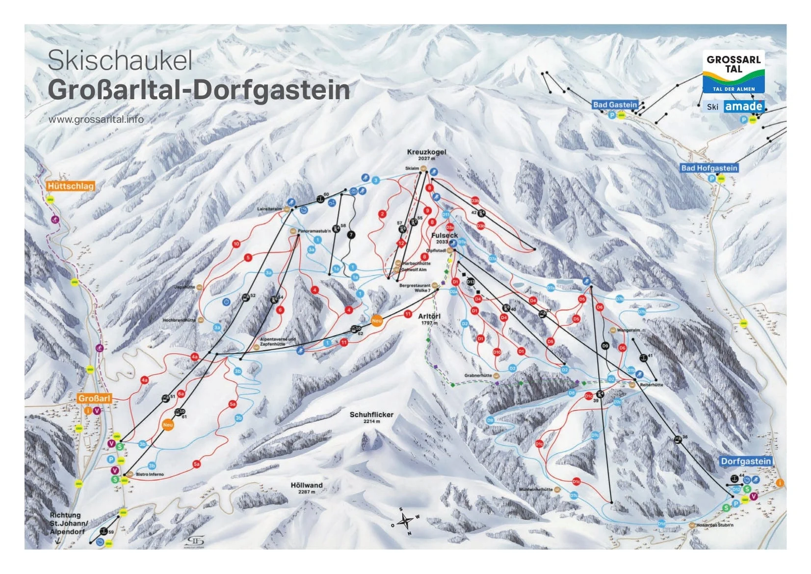 Grossarl piste map