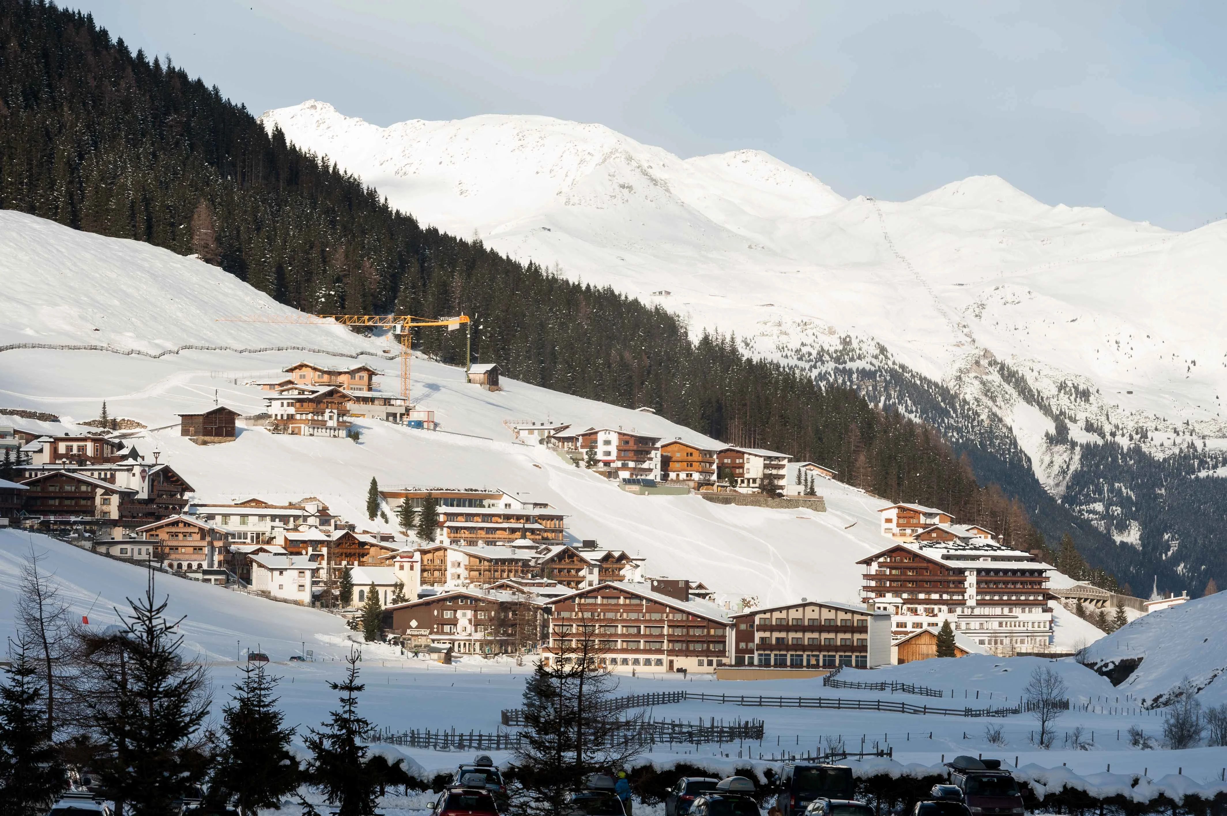 Hintertux resort winter time