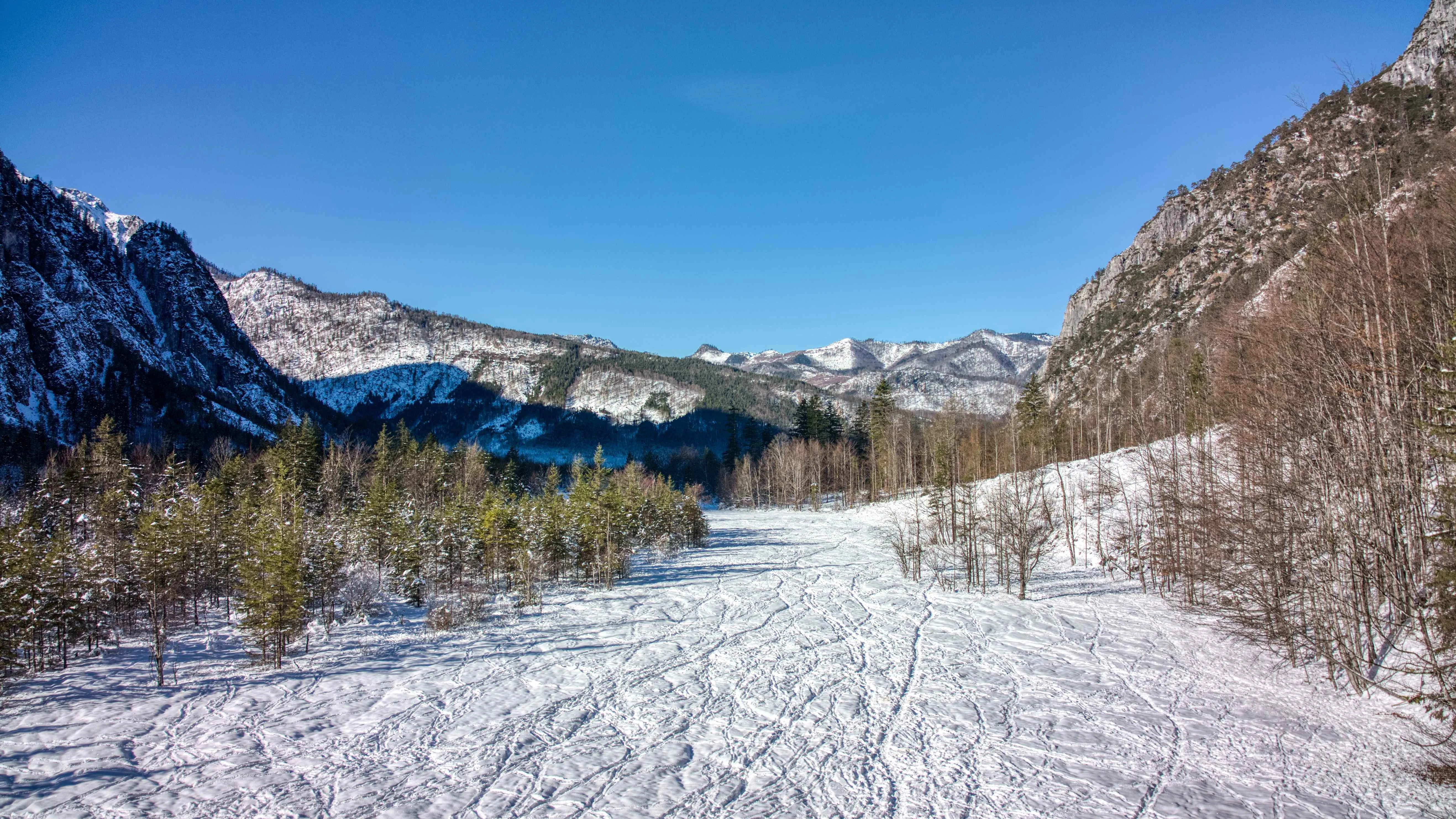 Postalm Strobl landscape winter time