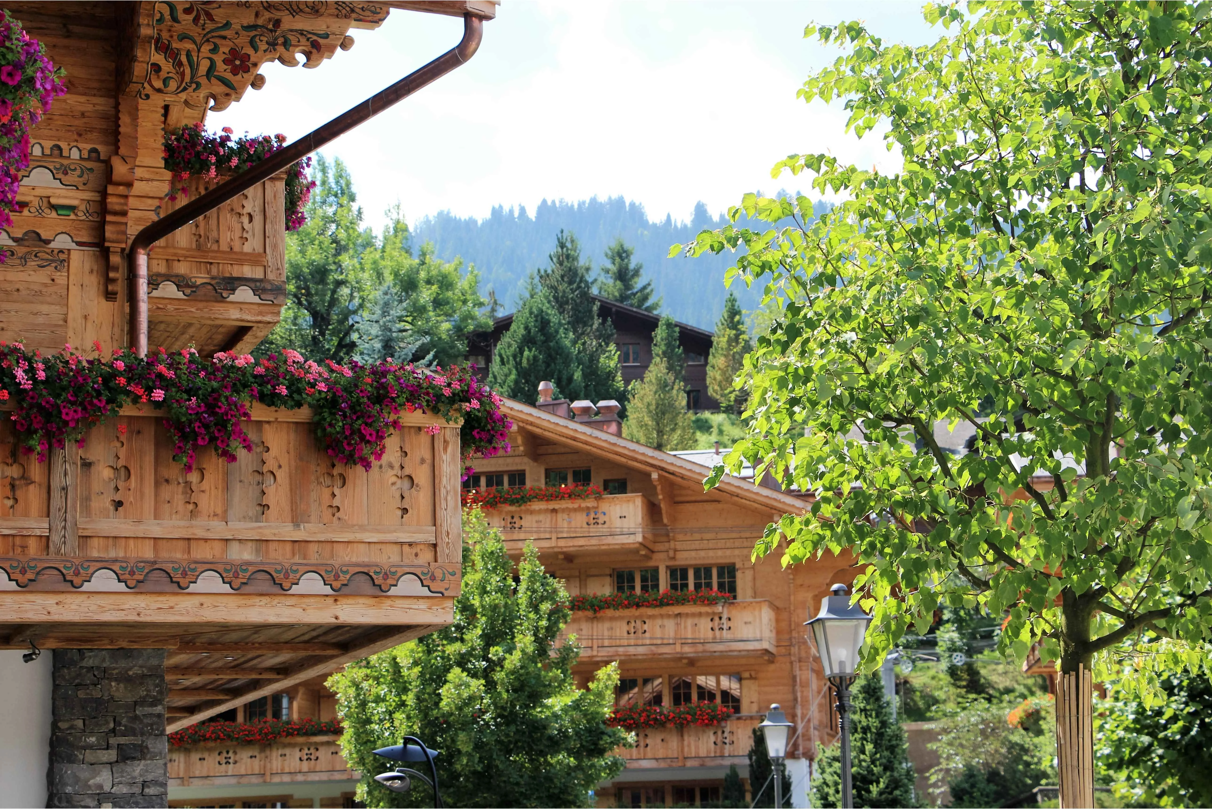 Chalet view in Gstaad, Switzerland