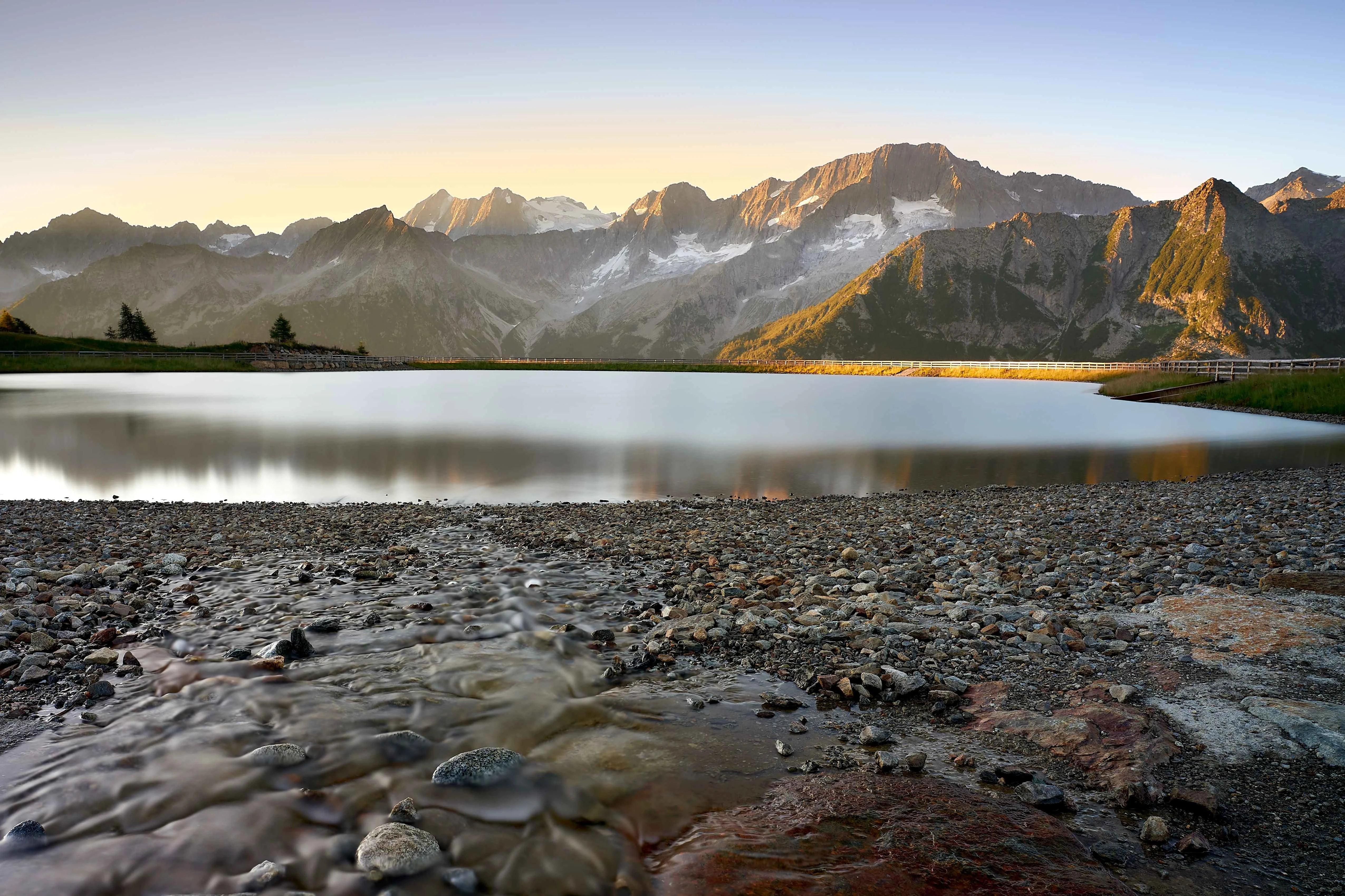 Passo Tonale summer sunset time