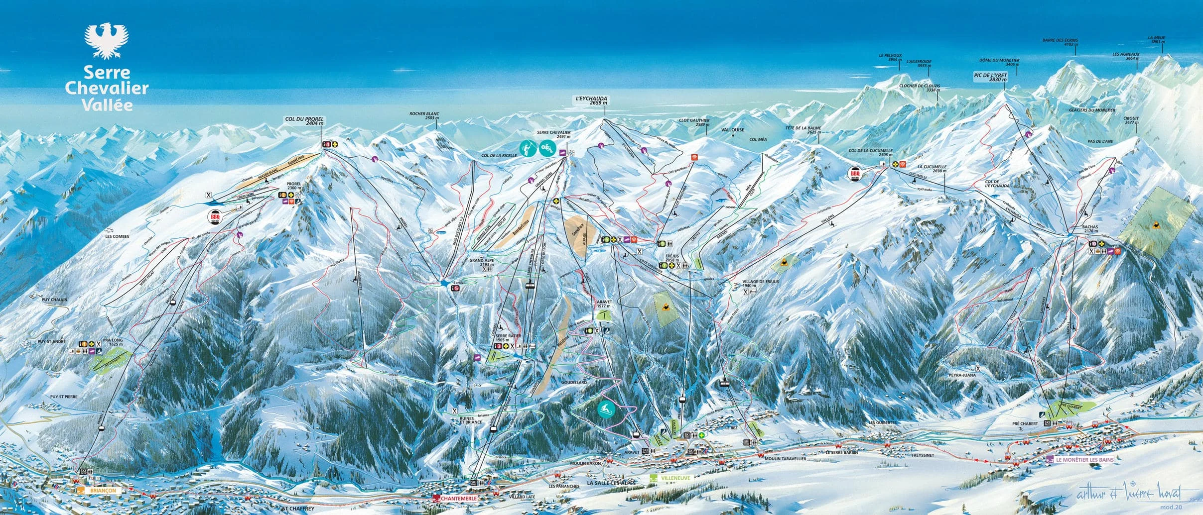 Serre Chevalier ski resort piste map