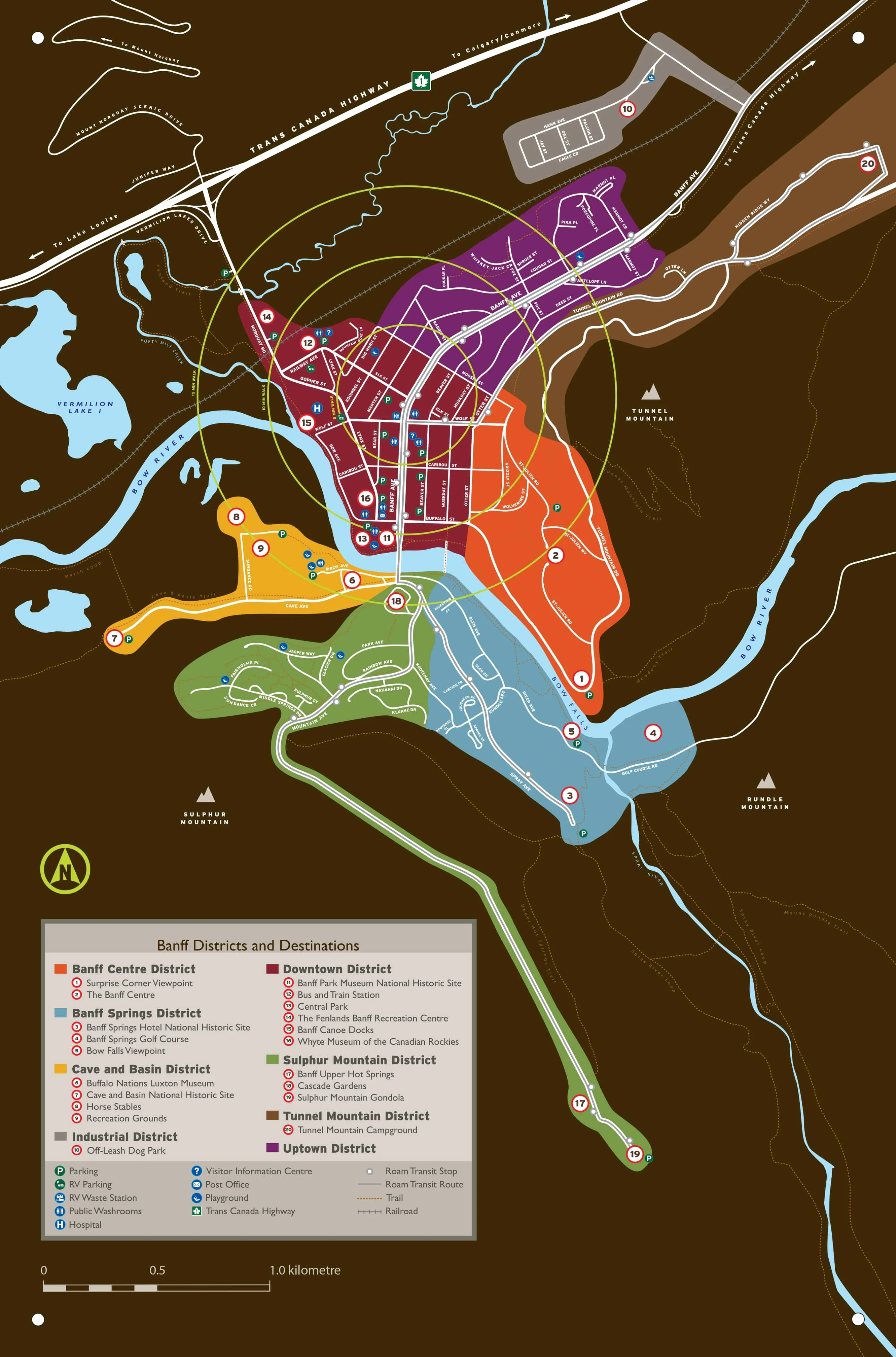 Banff village map