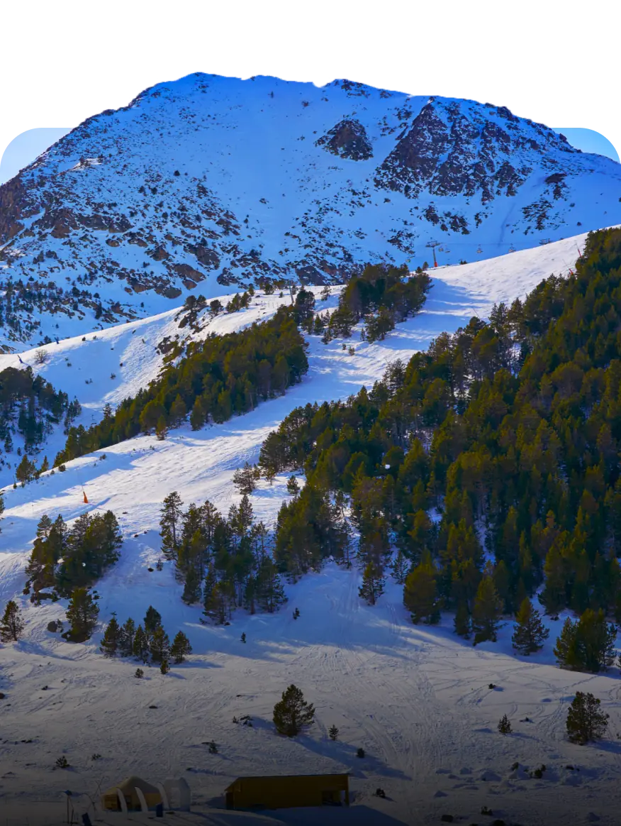 Andorra picturesque snow covered mountains
