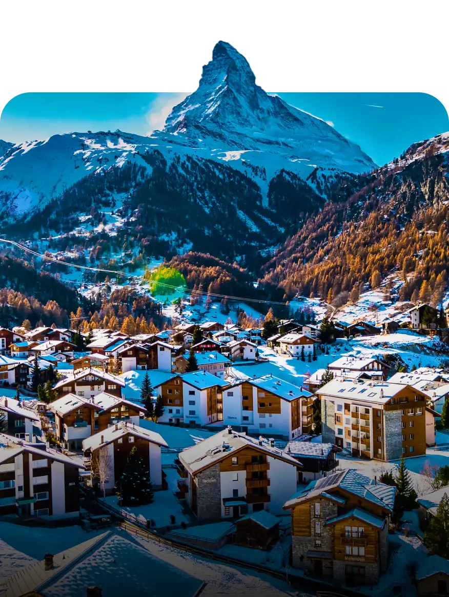 Swiss Alps ski resort