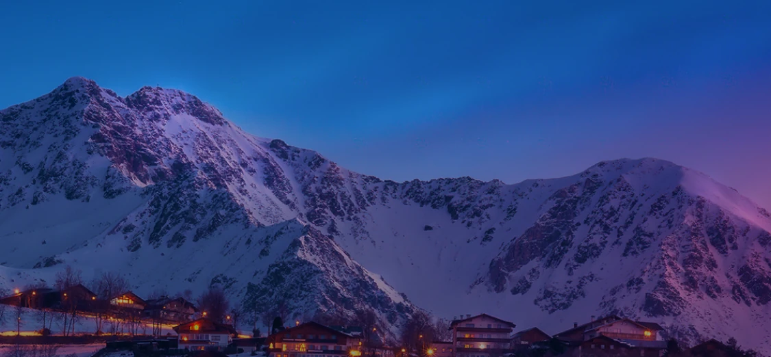 Ski resort at night