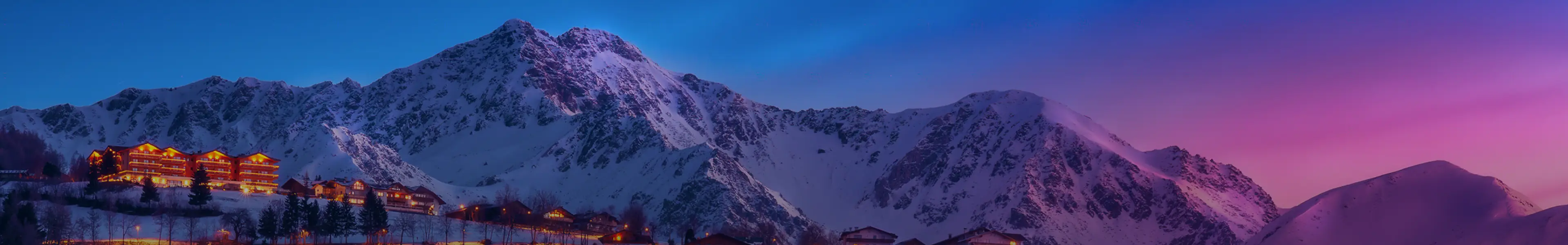 Ski resort at night