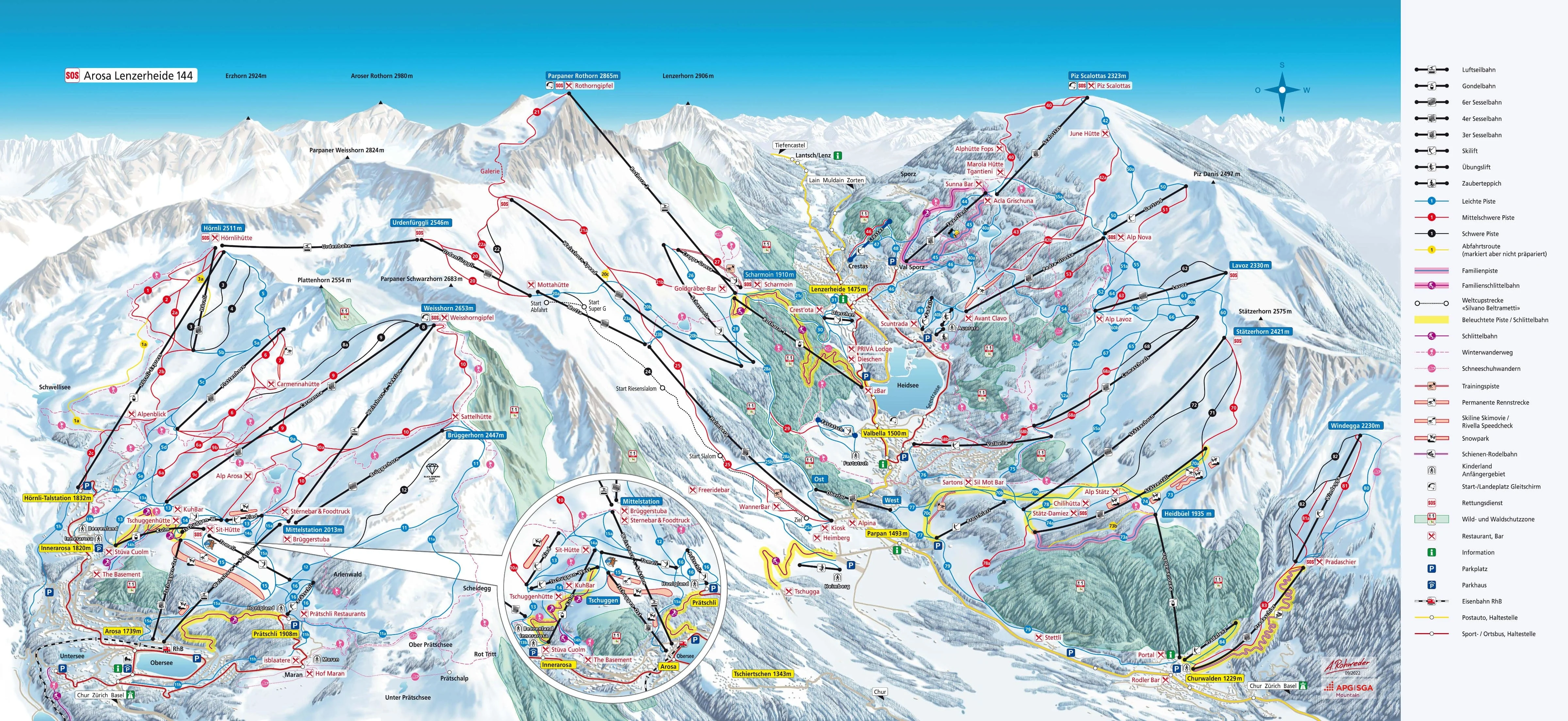 Arosa-Lenzerheide piste map