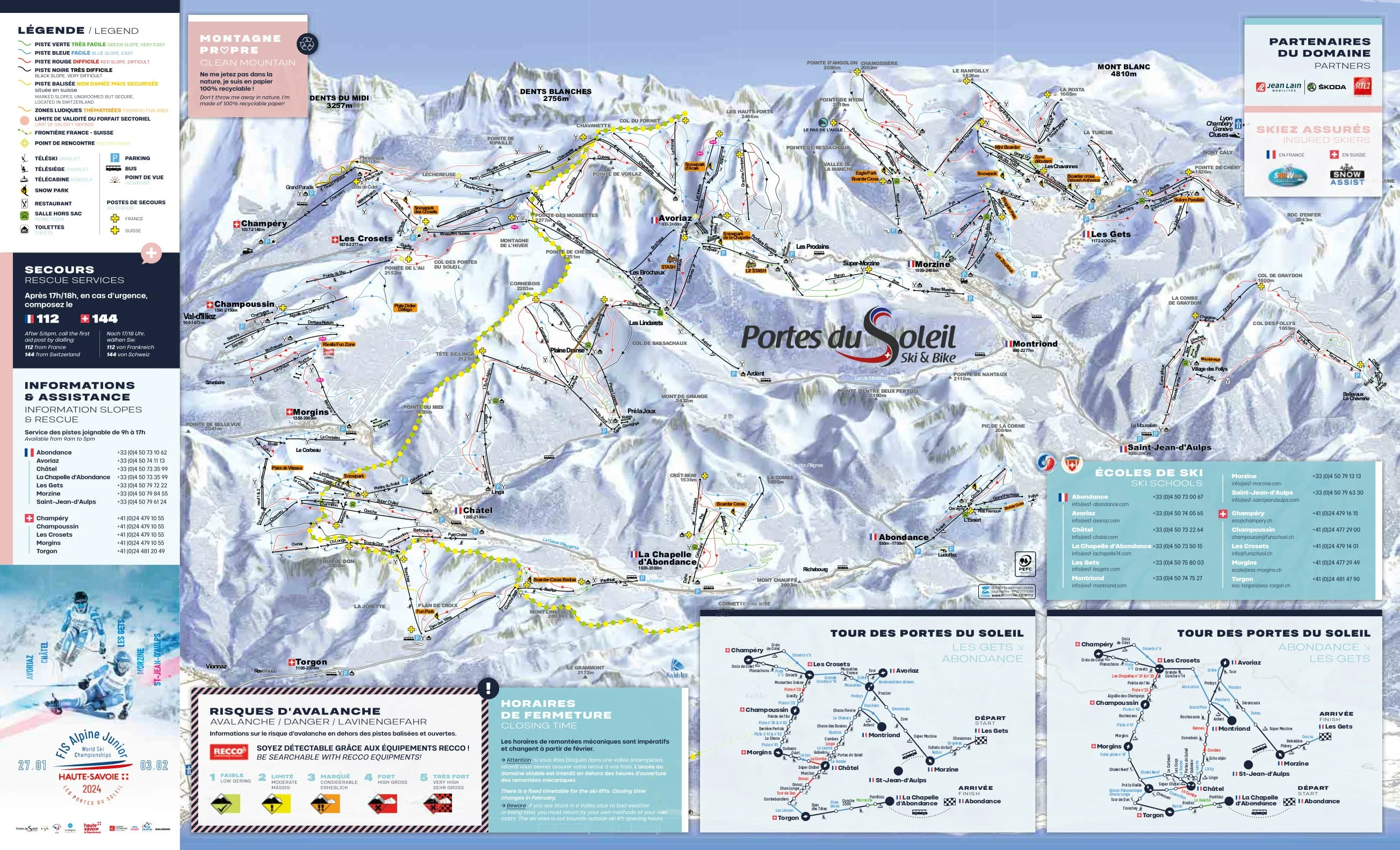 Portes du Soleil ski resort piste map