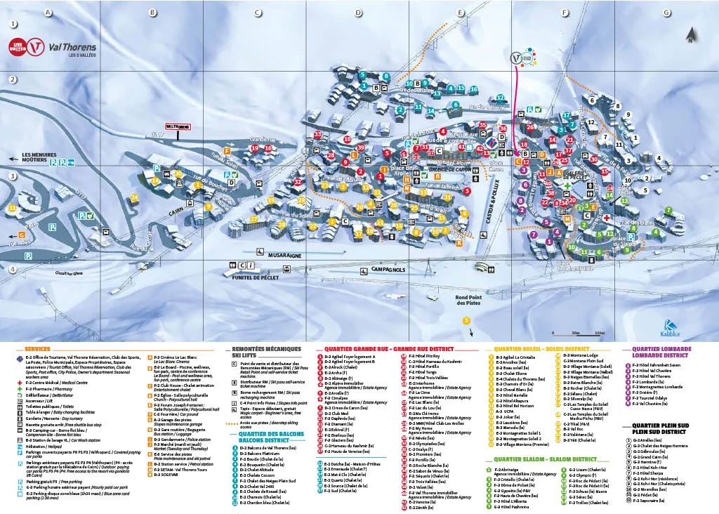 Val Thorens town map