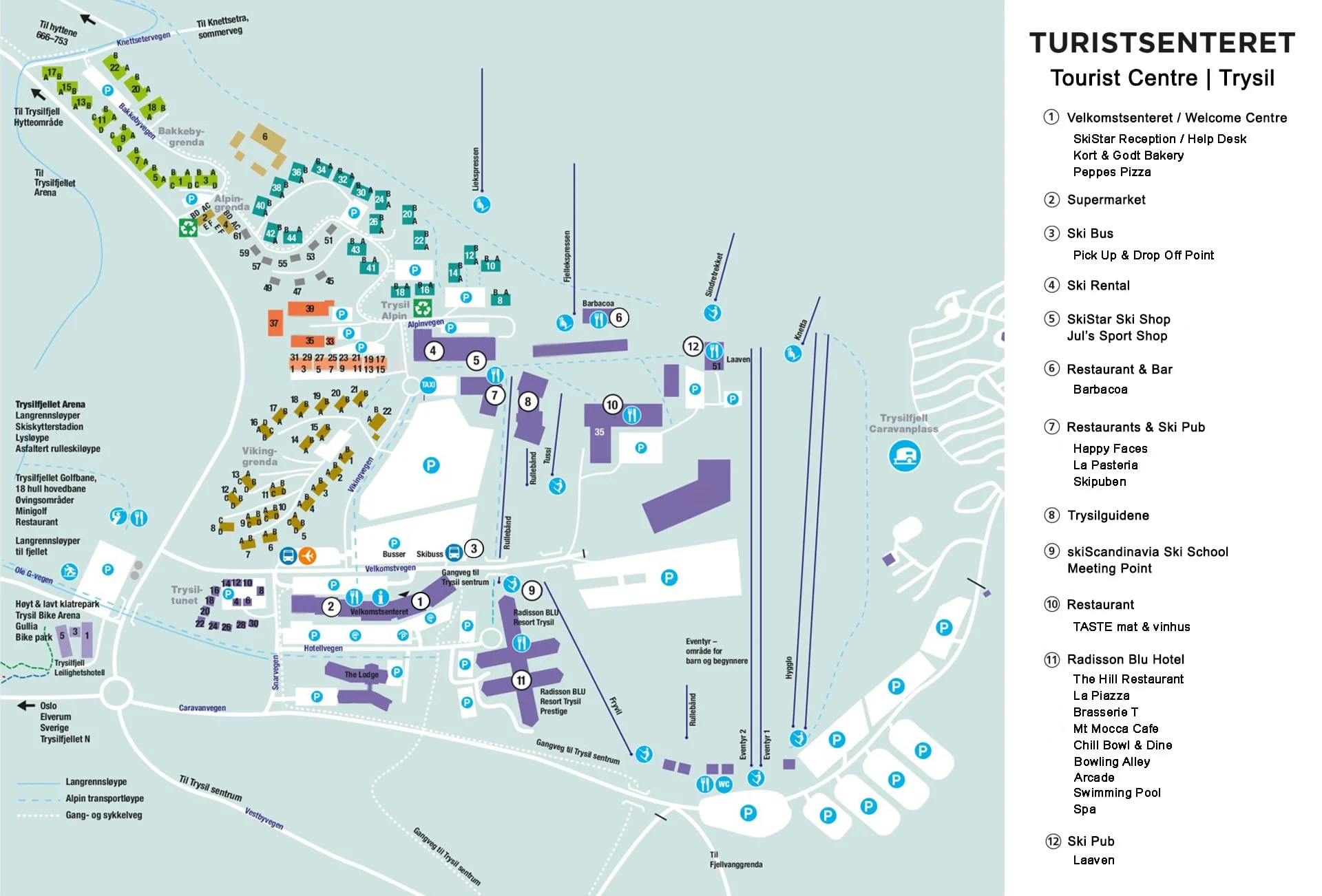 trysil turistsenter resort map