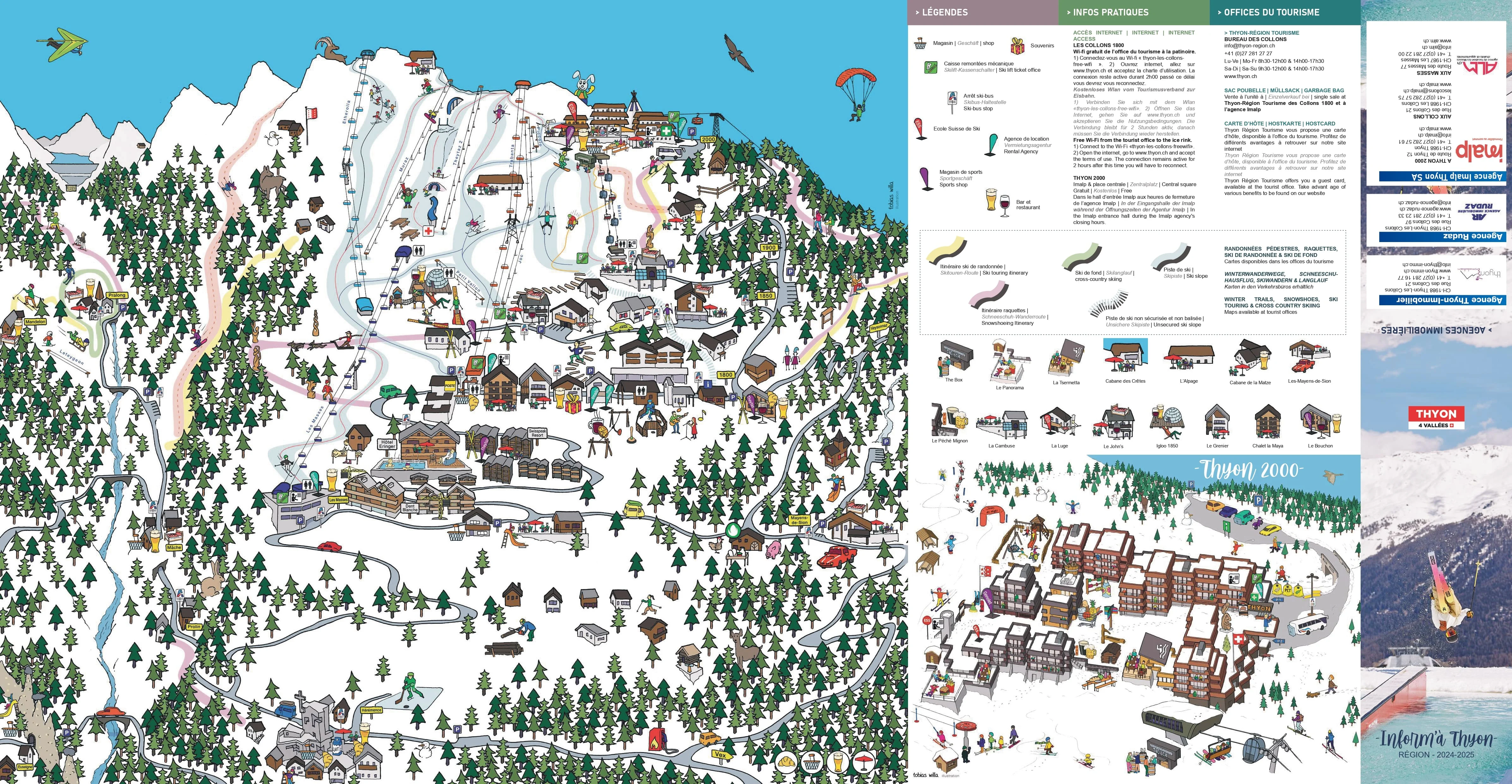 Thyon village map