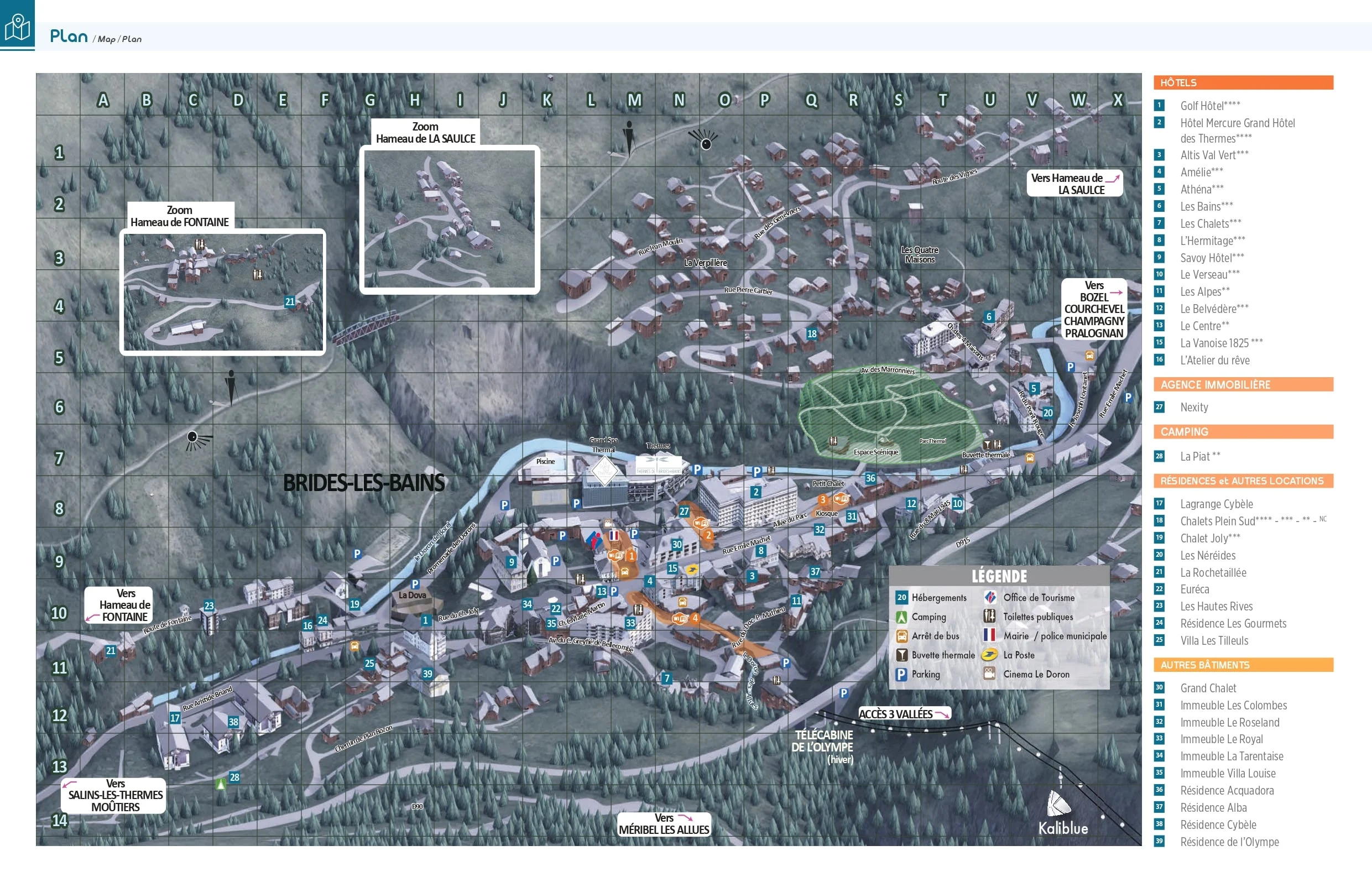 Brides-les-Bains town map